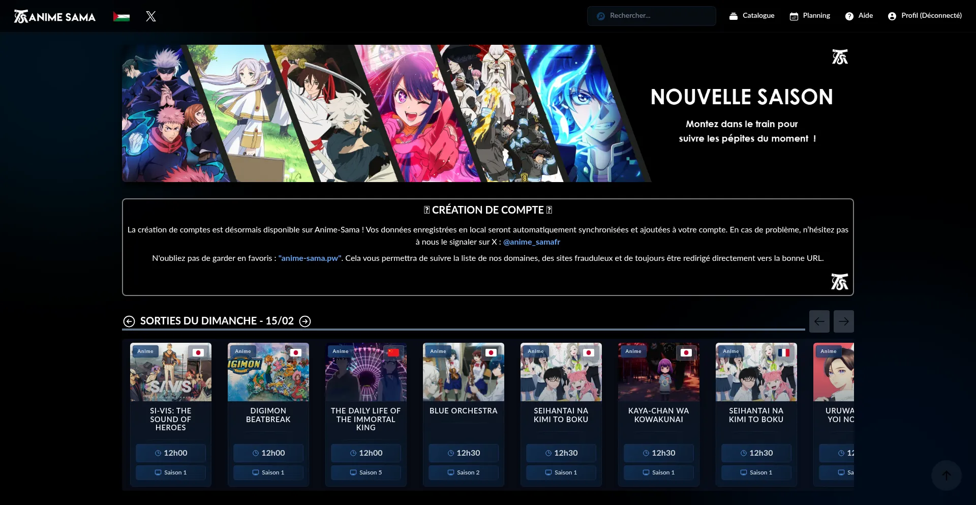 Screenshot of anime-sama.org homepage
