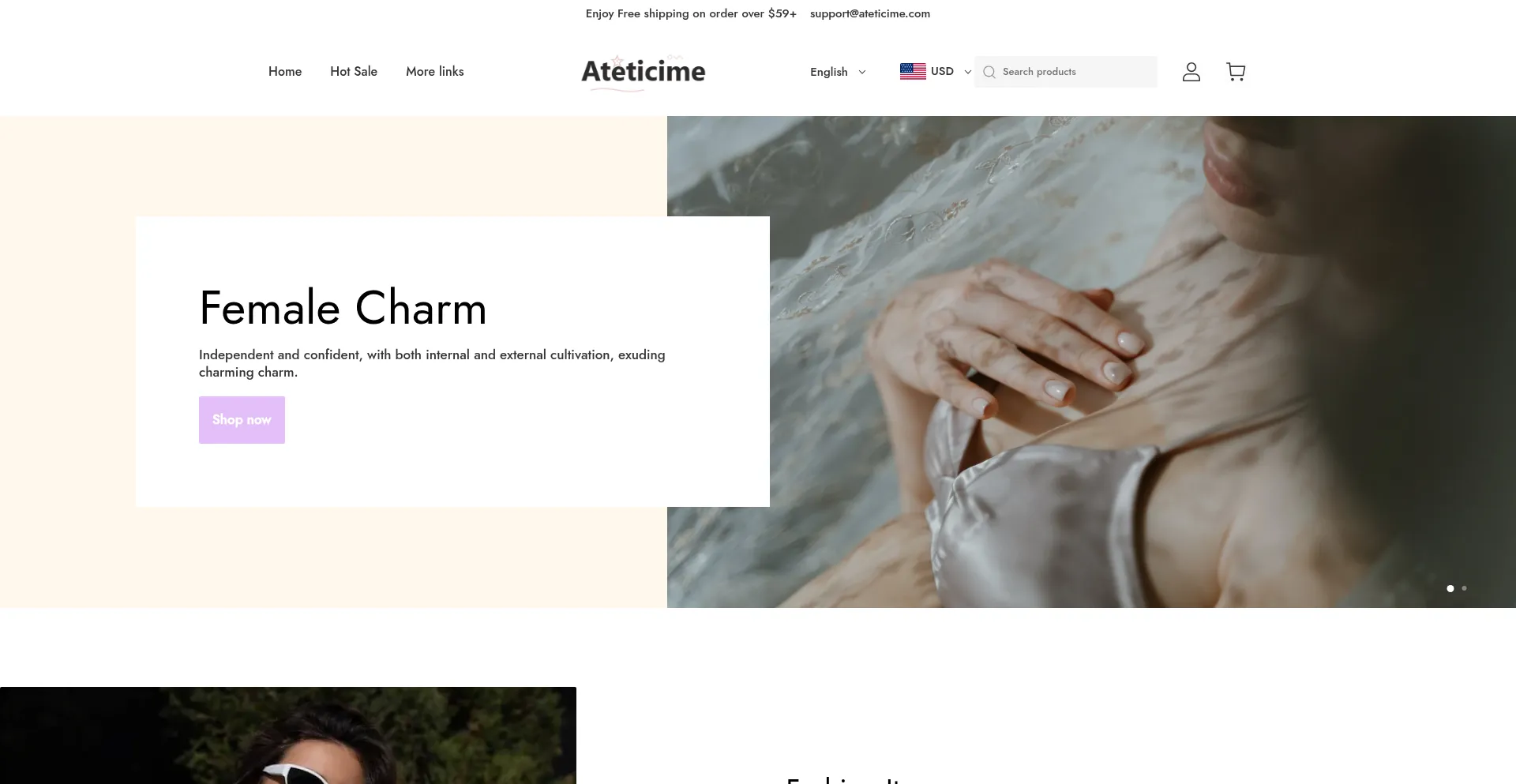 Screenshot of ateticime.com homepage