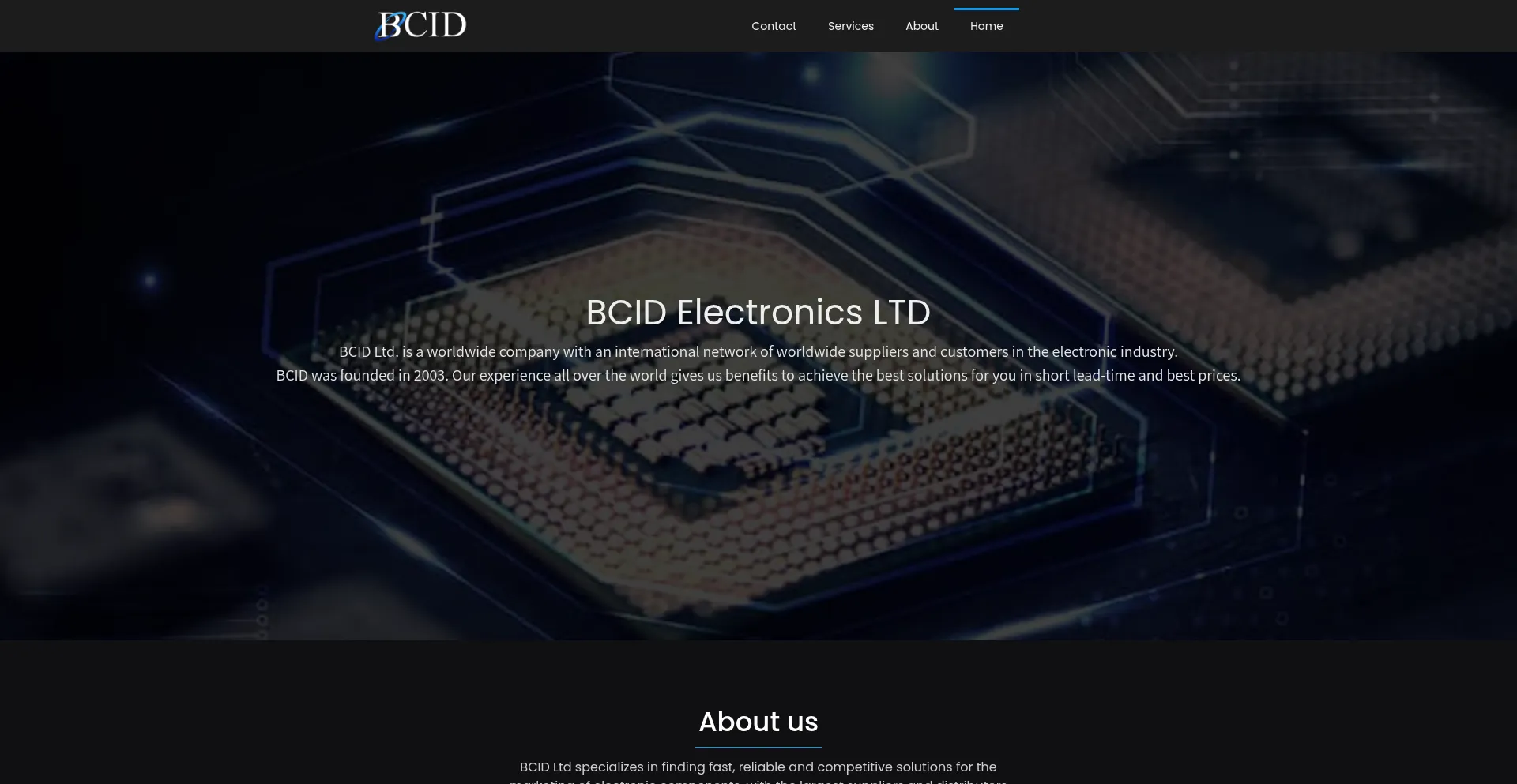 Screenshot of bcid.co.il homepage