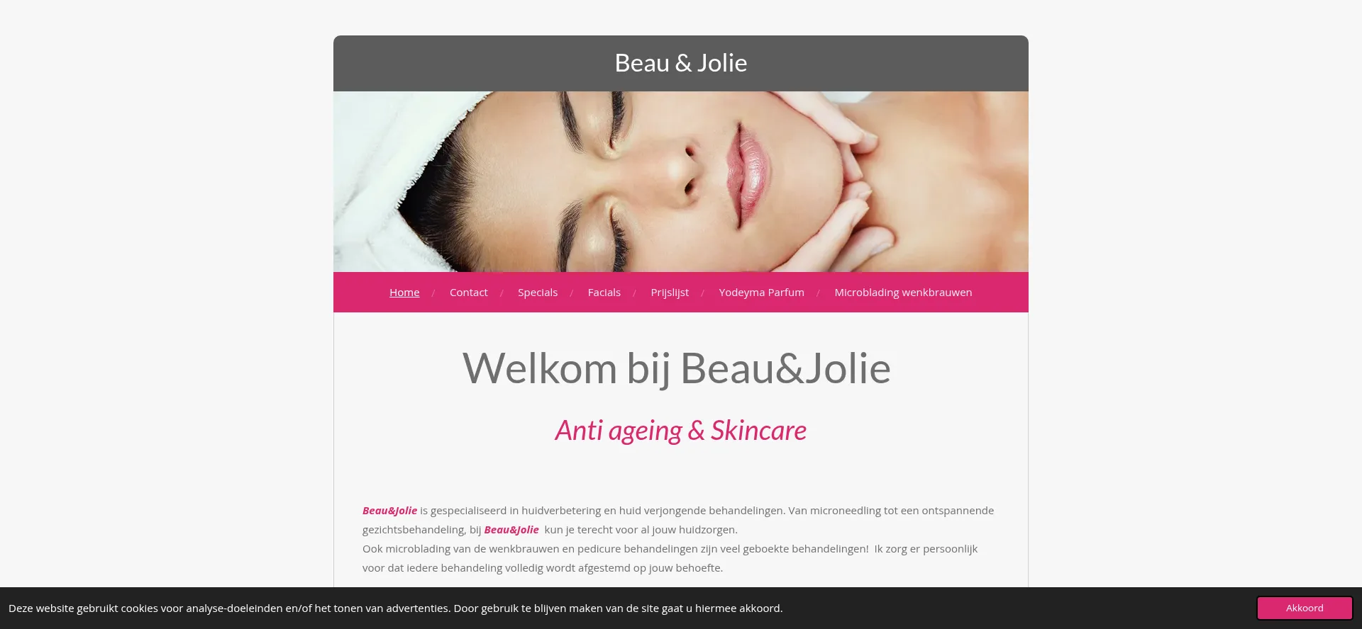 Screenshot of beau-jolie.online homepage