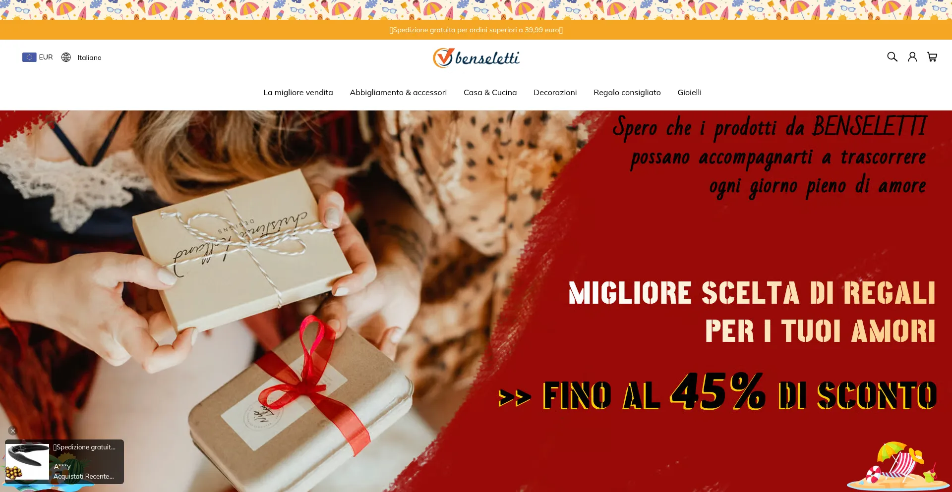 Screenshot of benseletti.com homepage