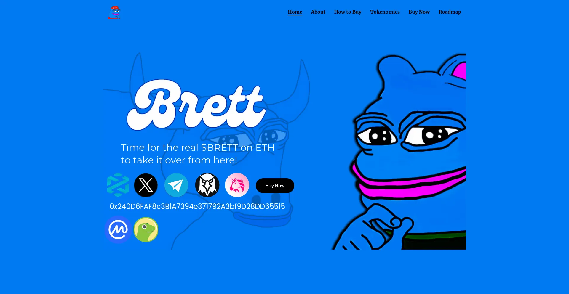 Screenshot of brettcoineth.vip homepage
