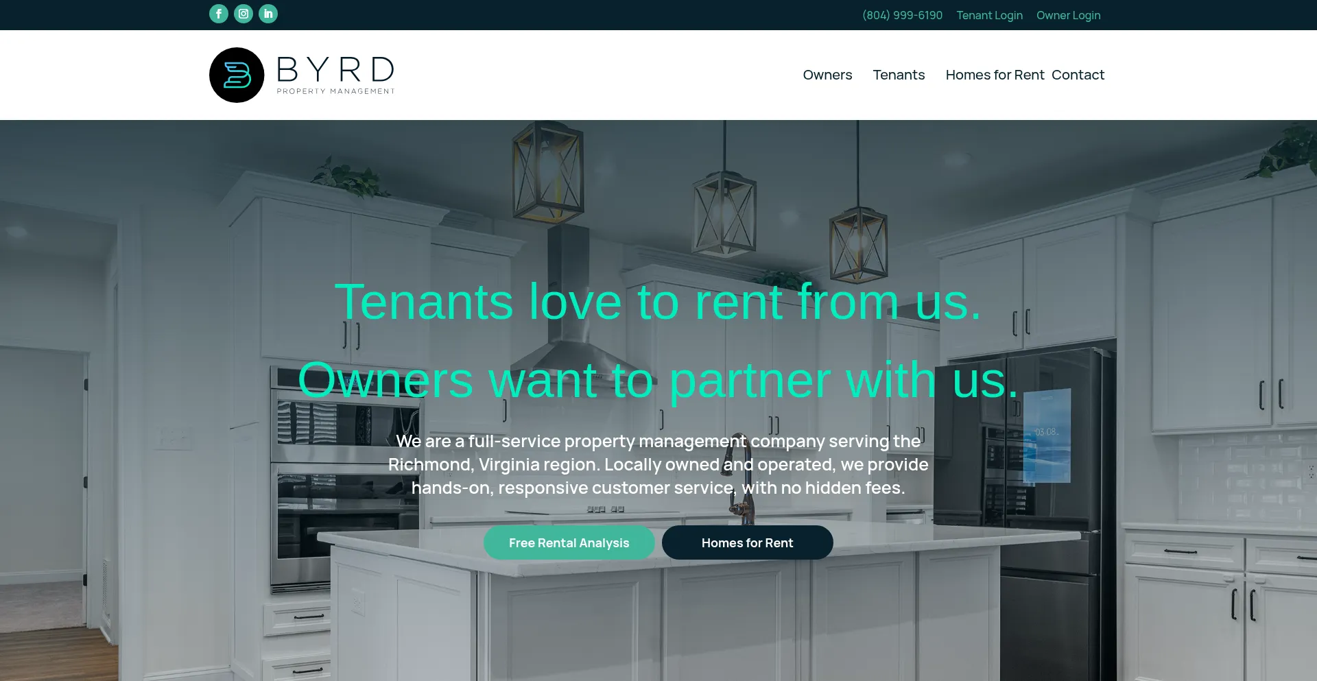Screenshot of byrdpm.com homepage