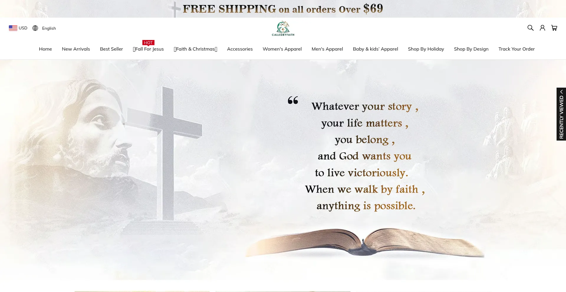 Screenshot of calledbyfaith.com homepage