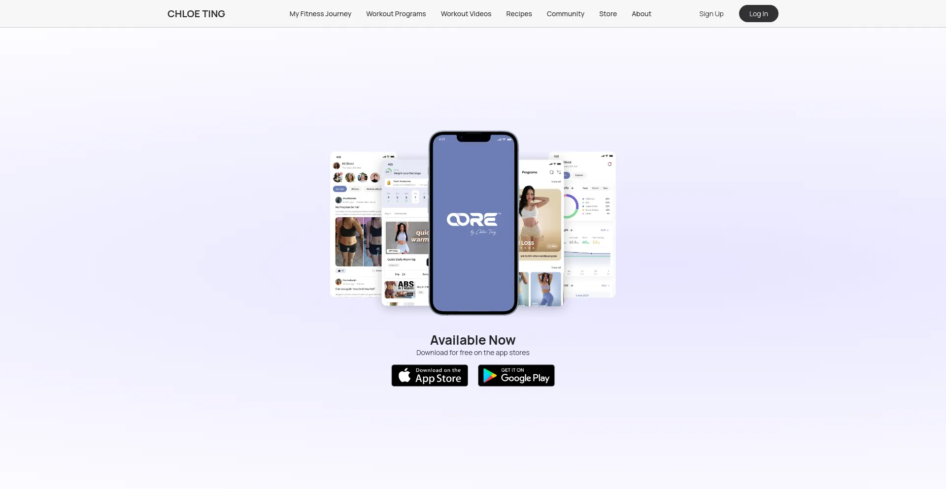 Screenshot of chloeting.com homepage