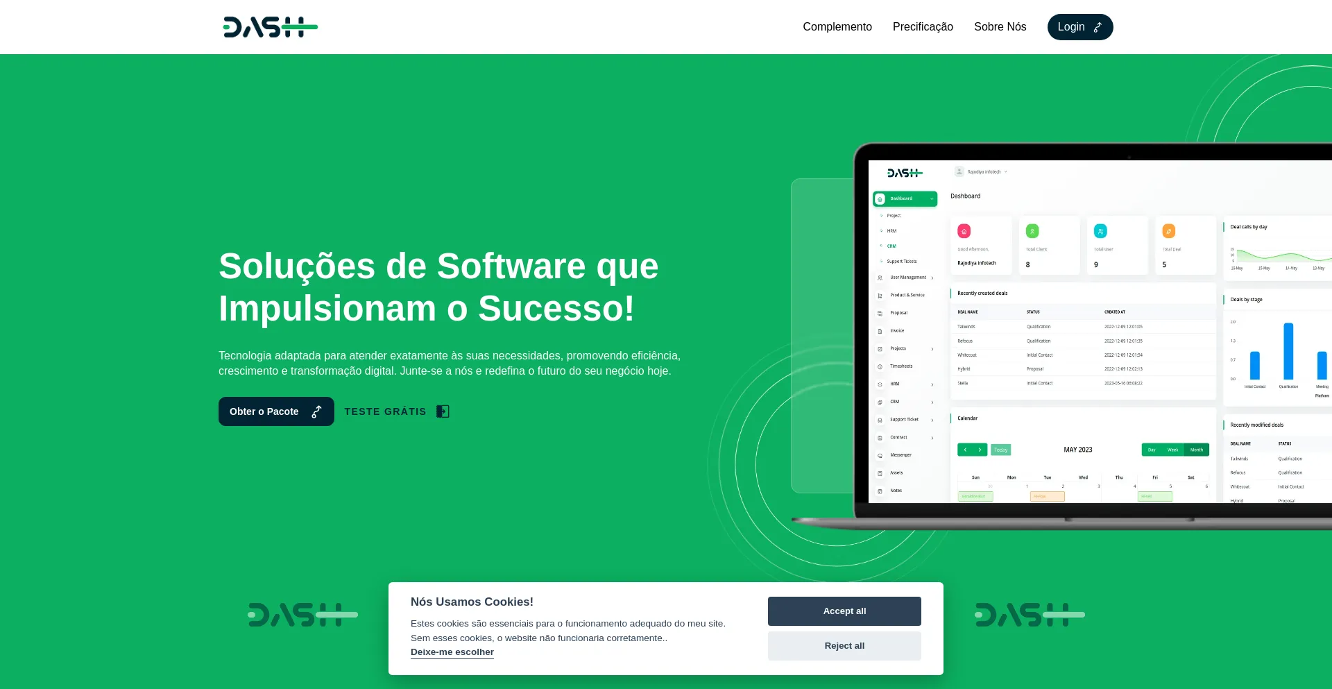 Screenshot of chronocontrol.com.br homepage