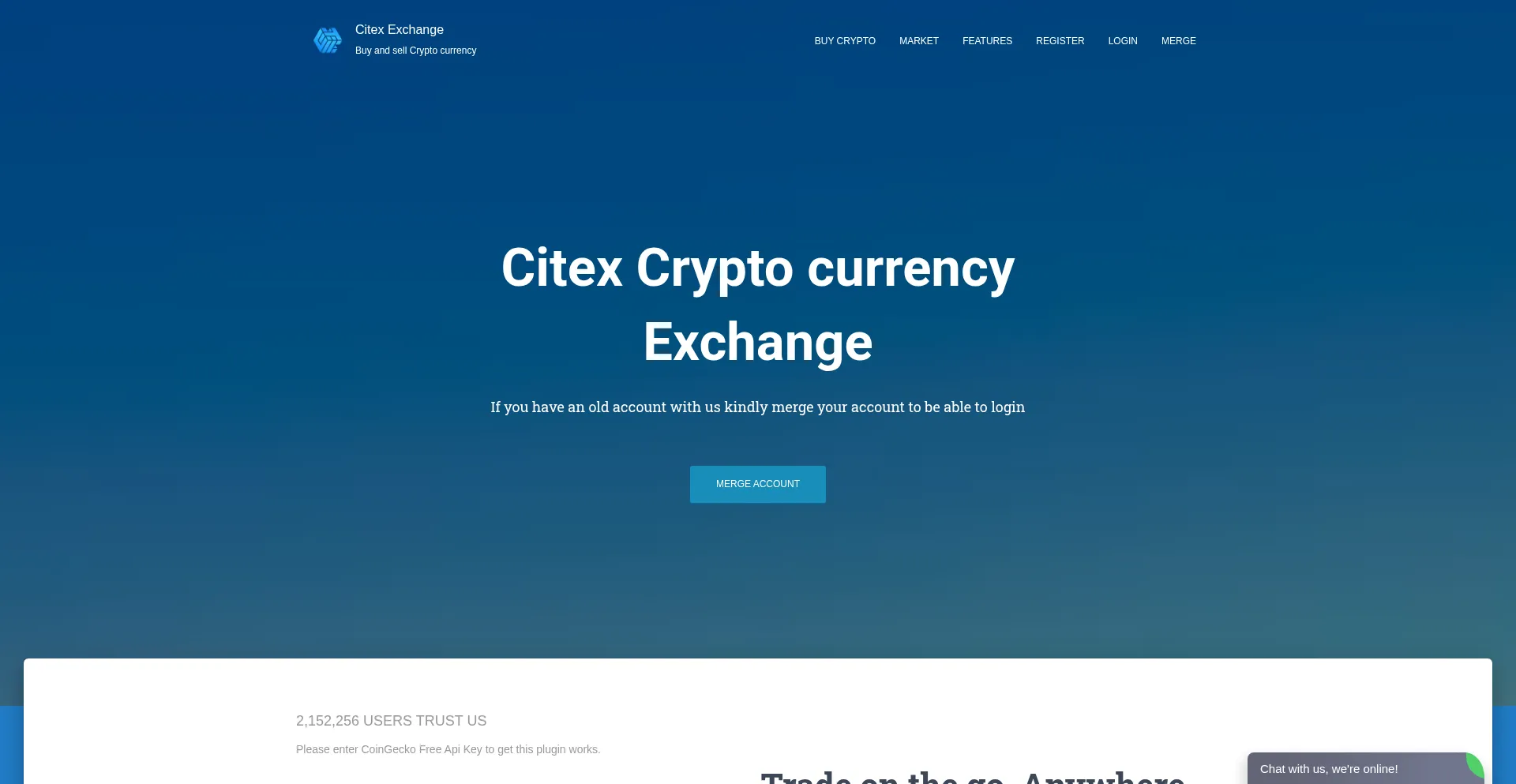 Screenshot of citex.us.com homepage