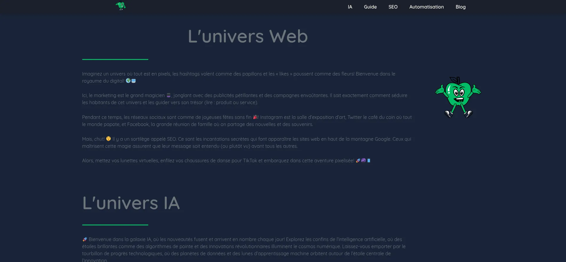 Screenshot of clubpom.fr homepage