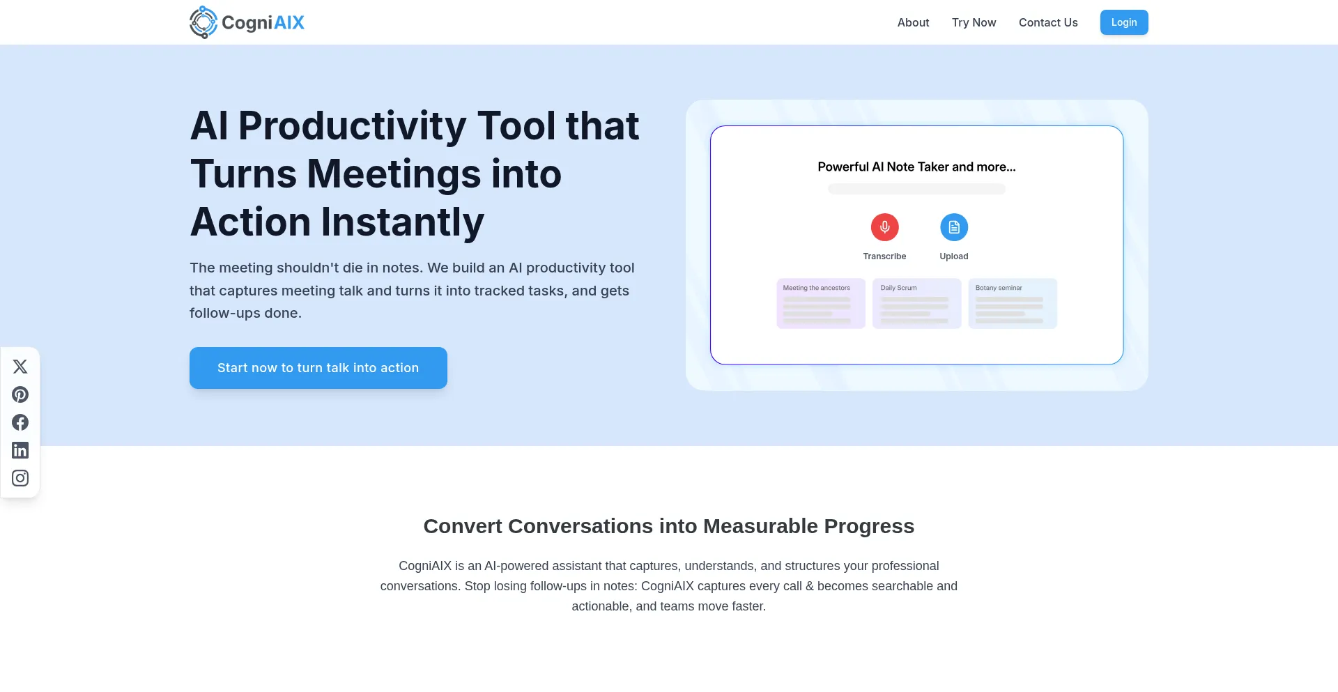 Screenshot of cogniaix.com homepage