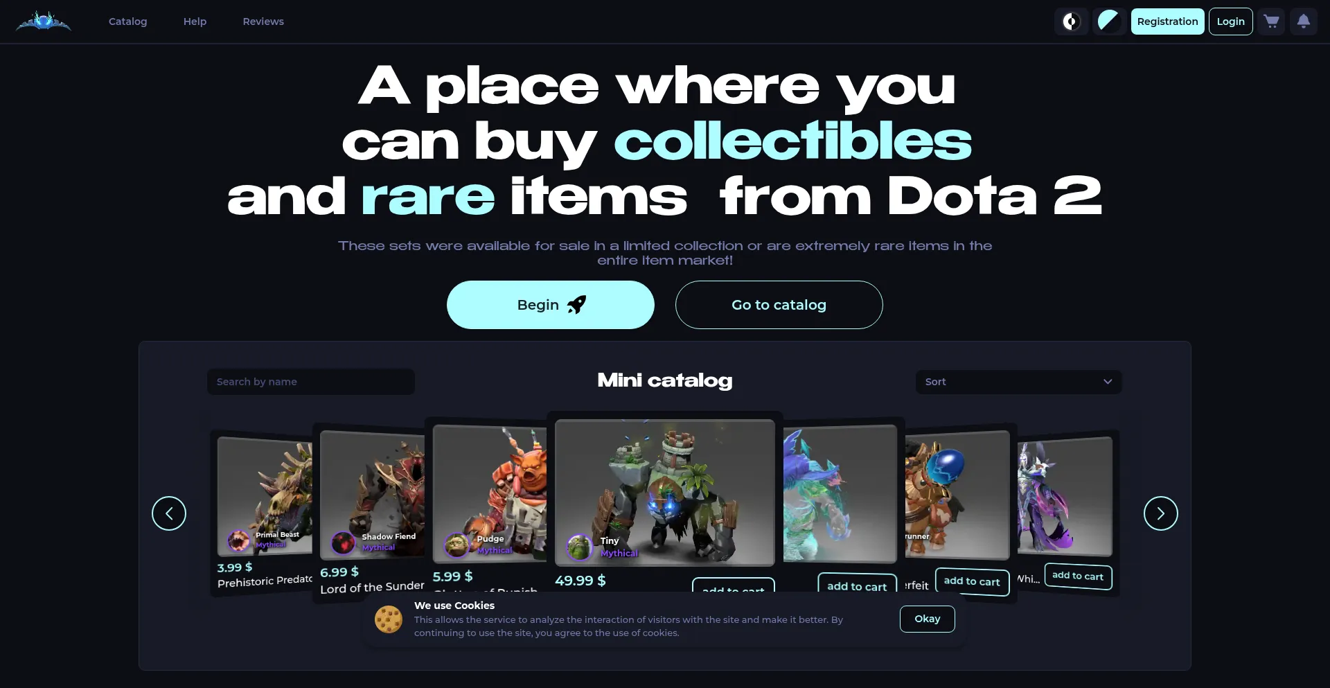 Screenshot of collectorsshop.net homepage