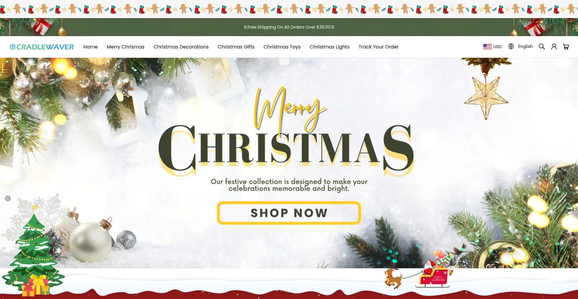 Screenshot of cradlewaver.com homepage