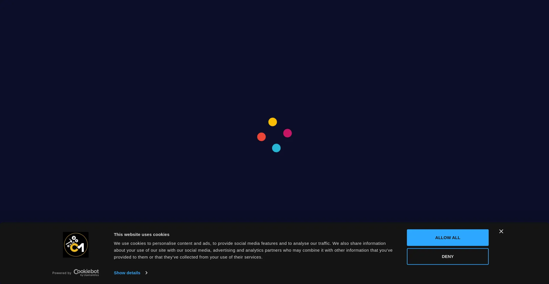 Screenshot of cryptominers.ai homepage