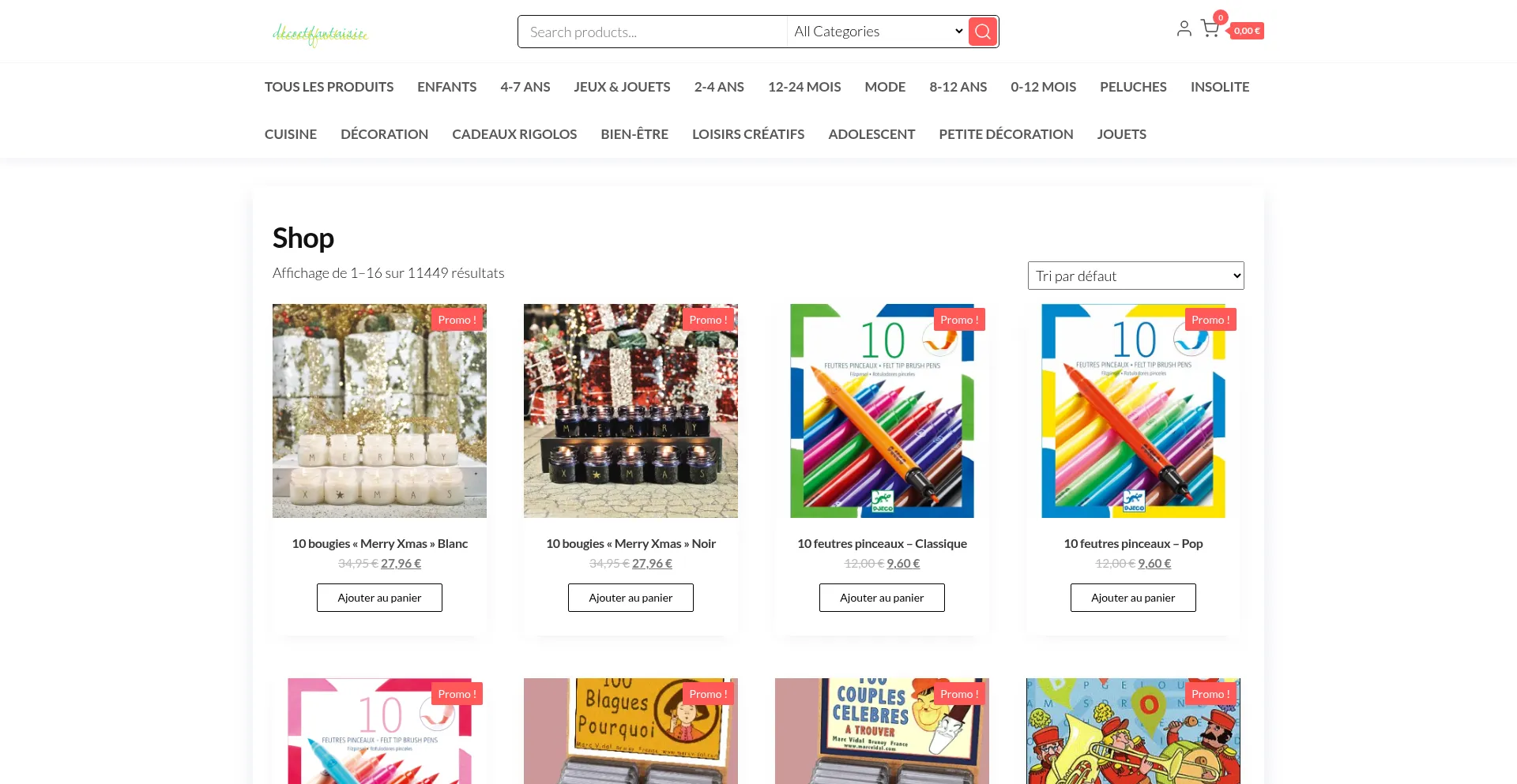 Screenshot of decoetfantaisie.com homepage