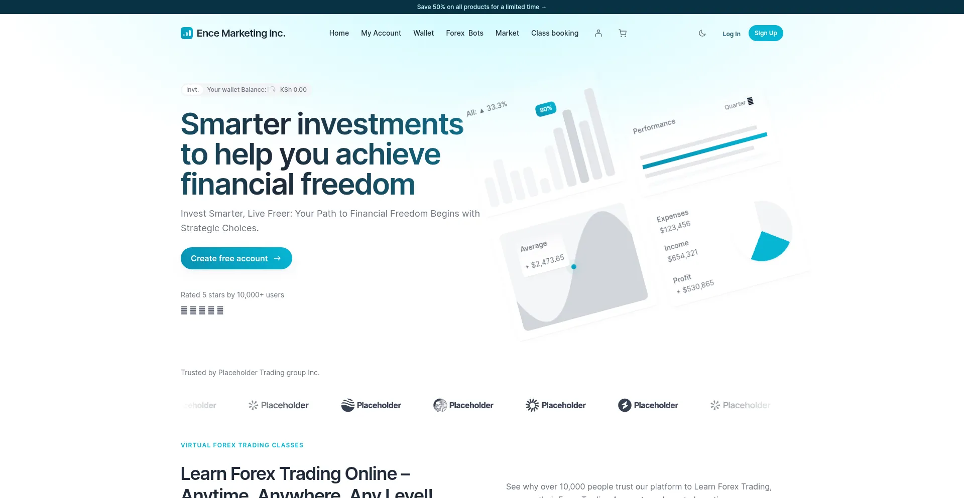 Screenshot of encemarketing.co.ke homepage