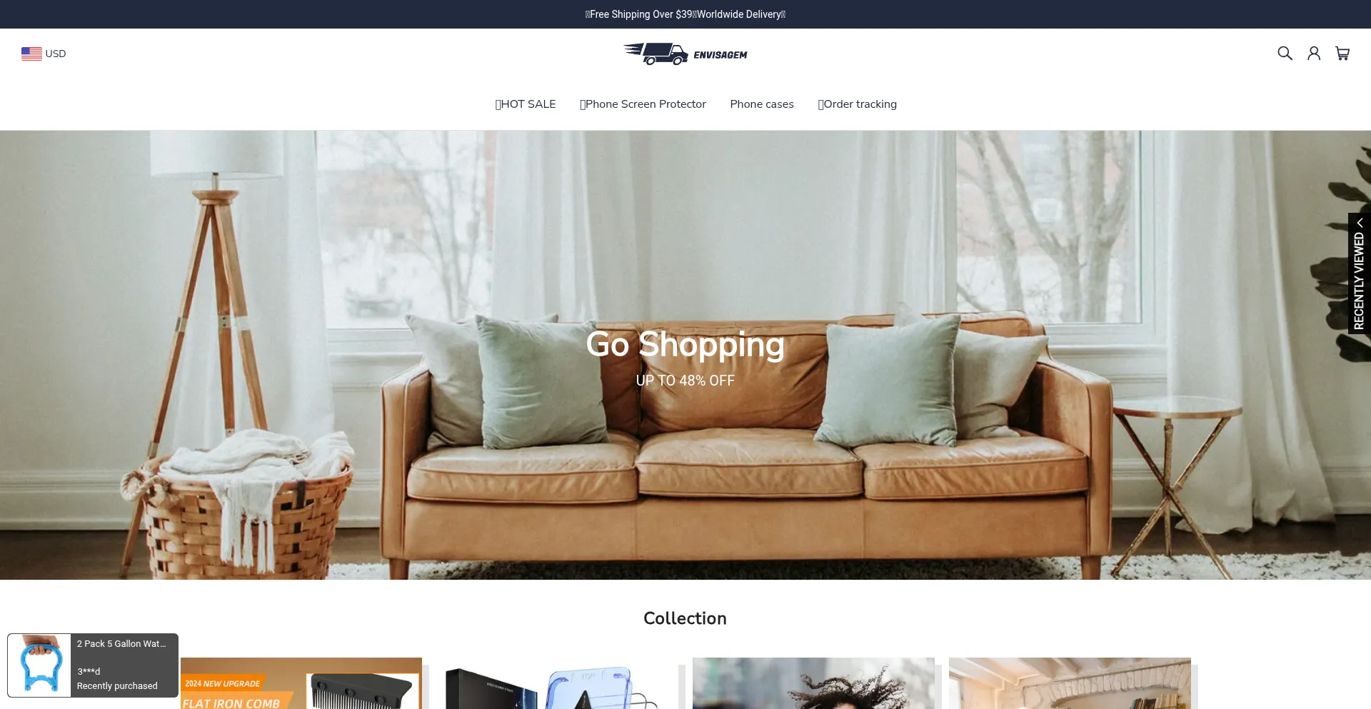 Screenshot of envisagem.com homepage
