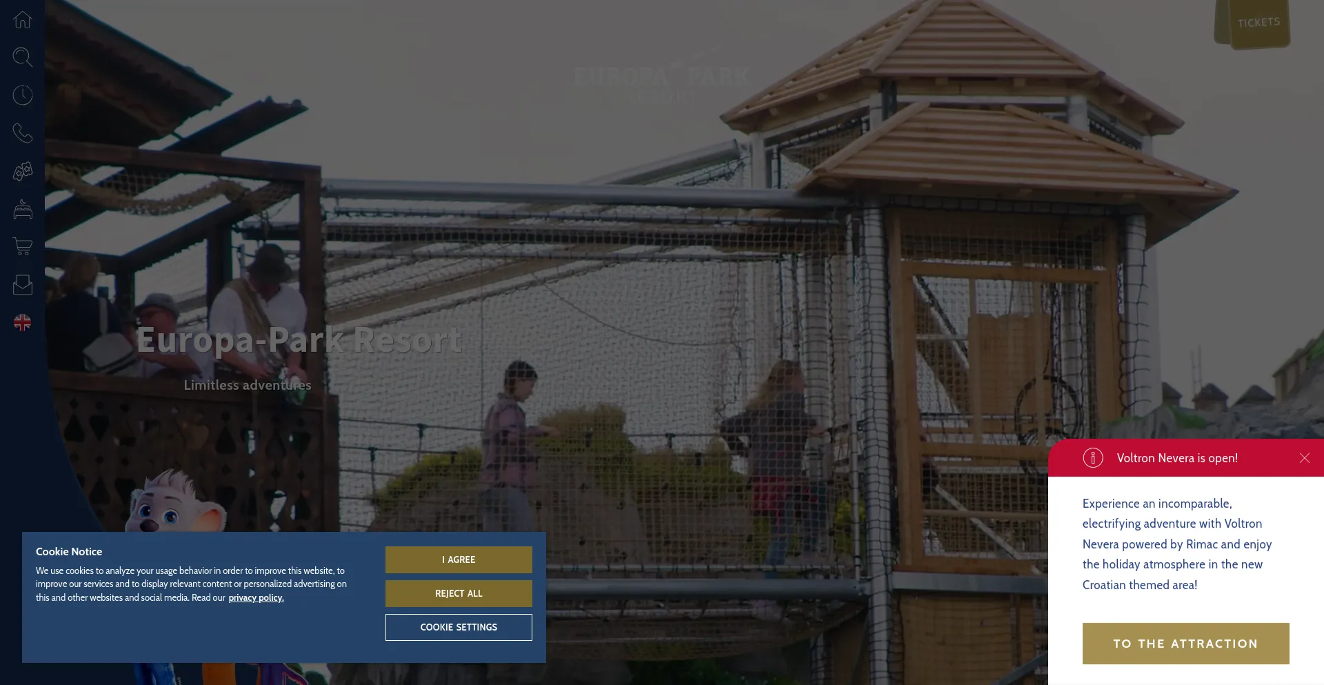 Screenshot of europapark.de homepage