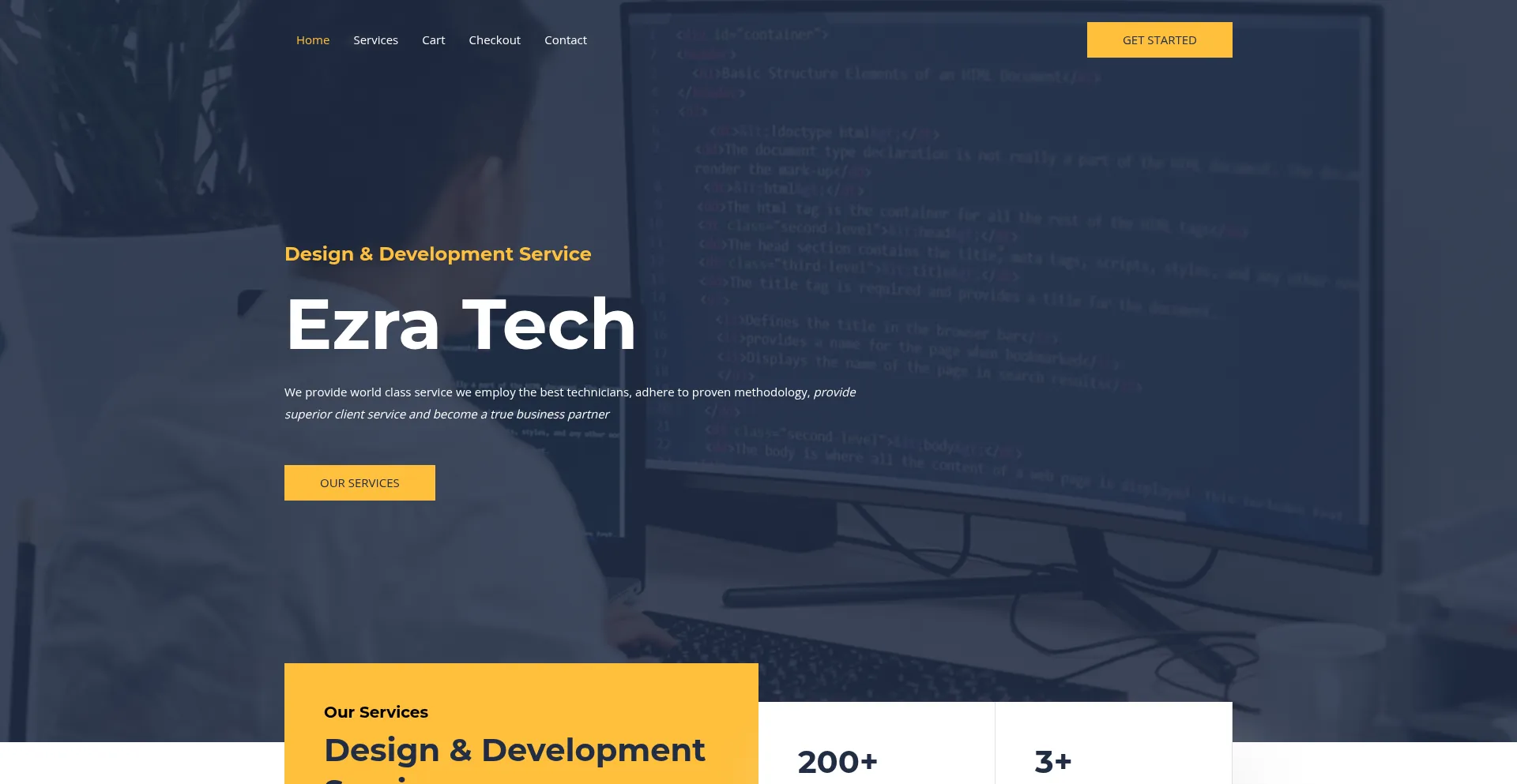 Screenshot of ezratech.store homepage