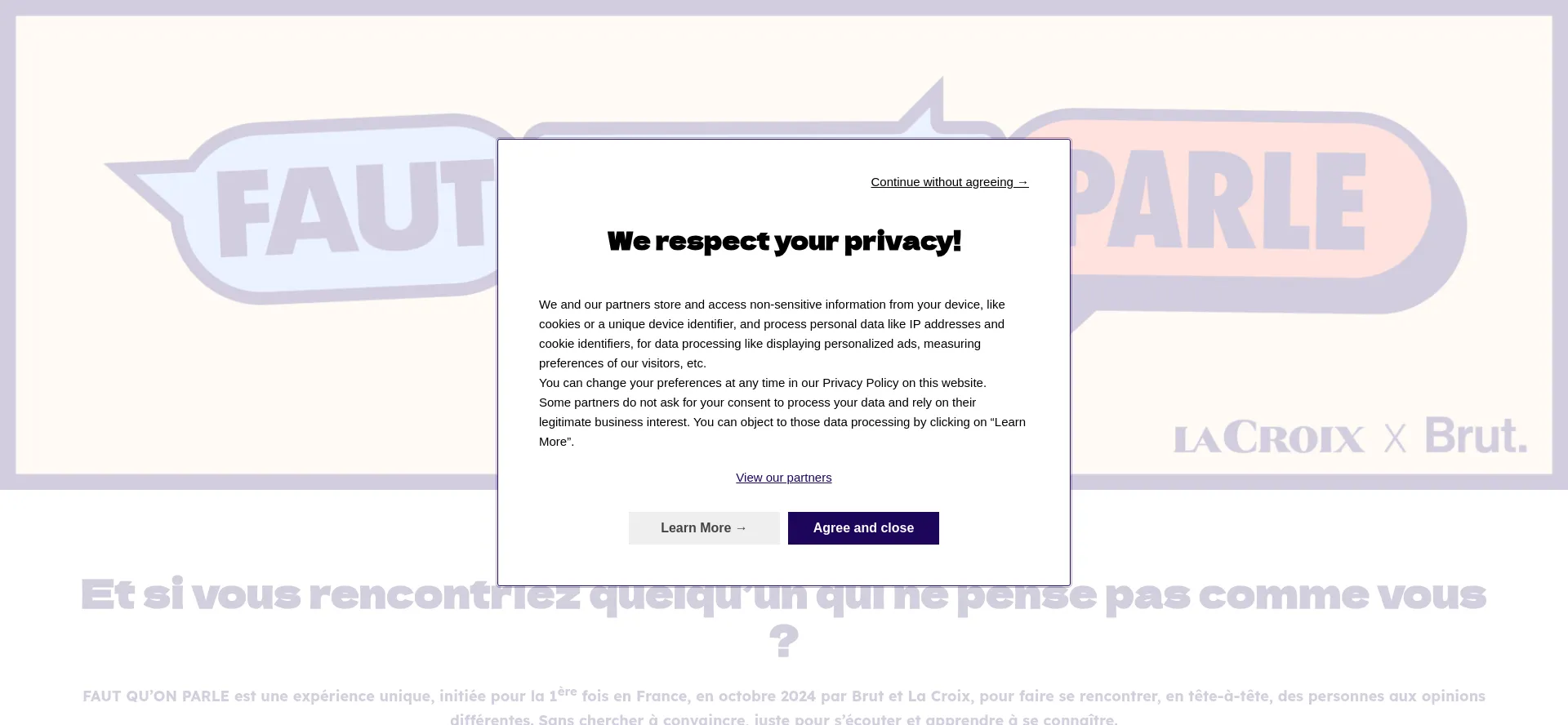 Screenshot of fautquonparle.org homepage