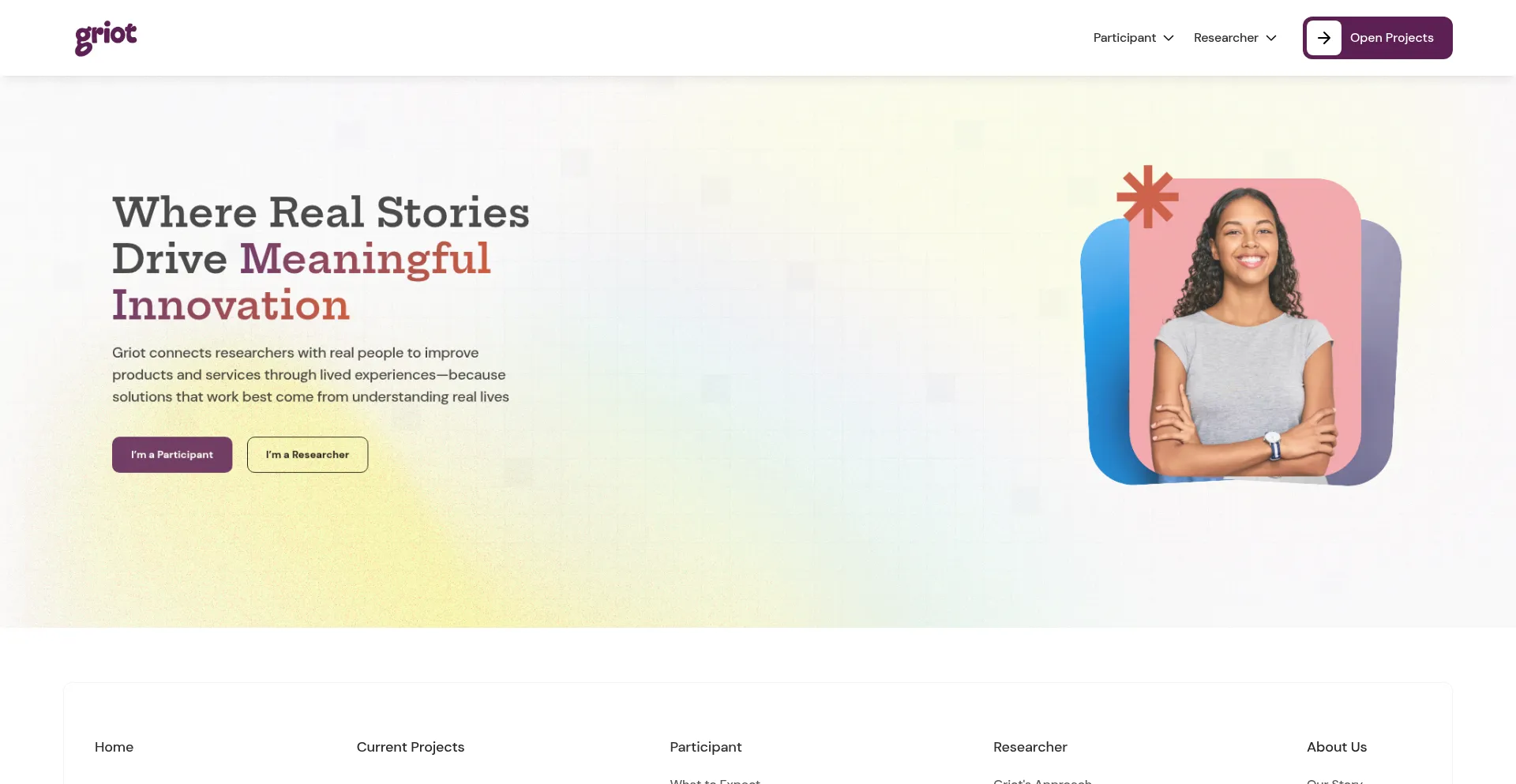 Screenshot of griotrecruit.co homepage