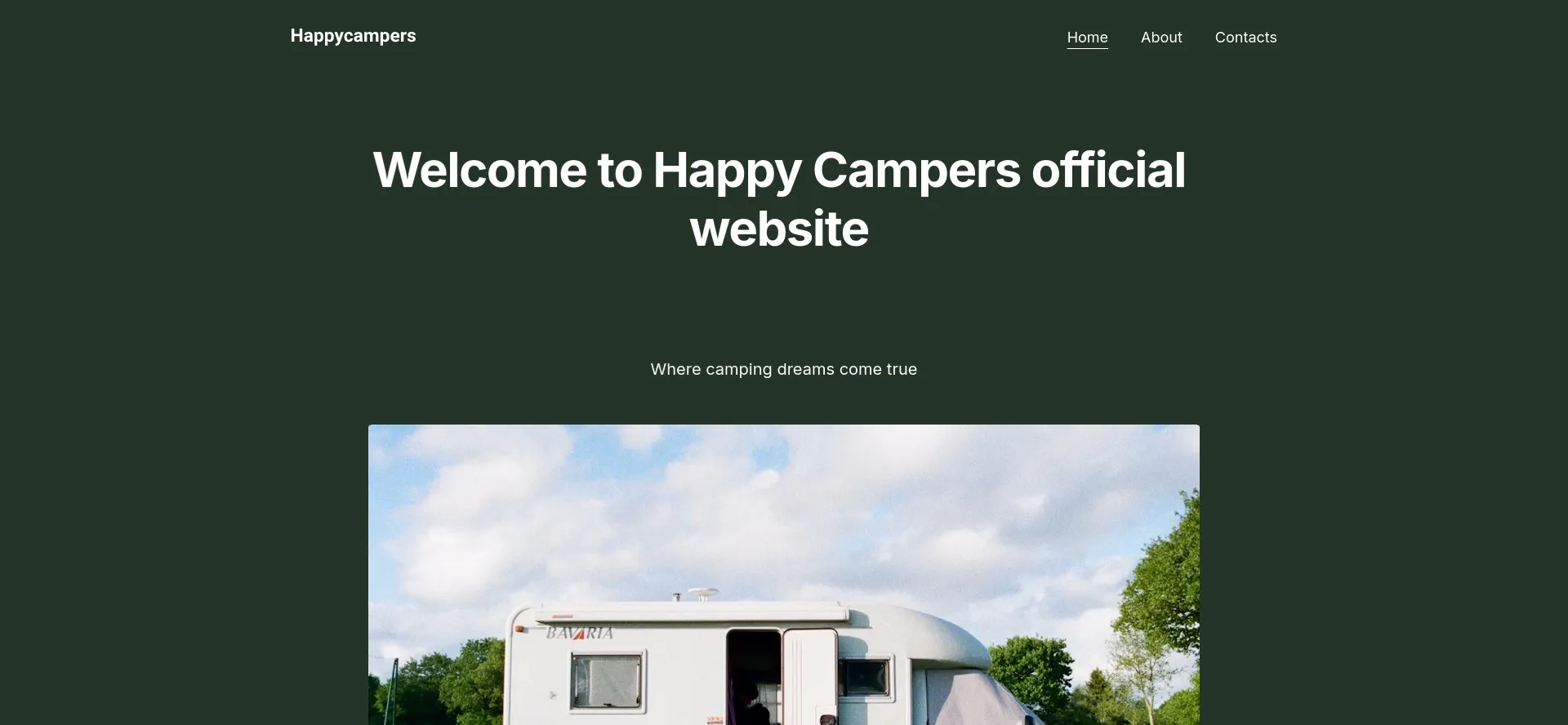 Screenshot of happycampersgiveaway.website homepage
