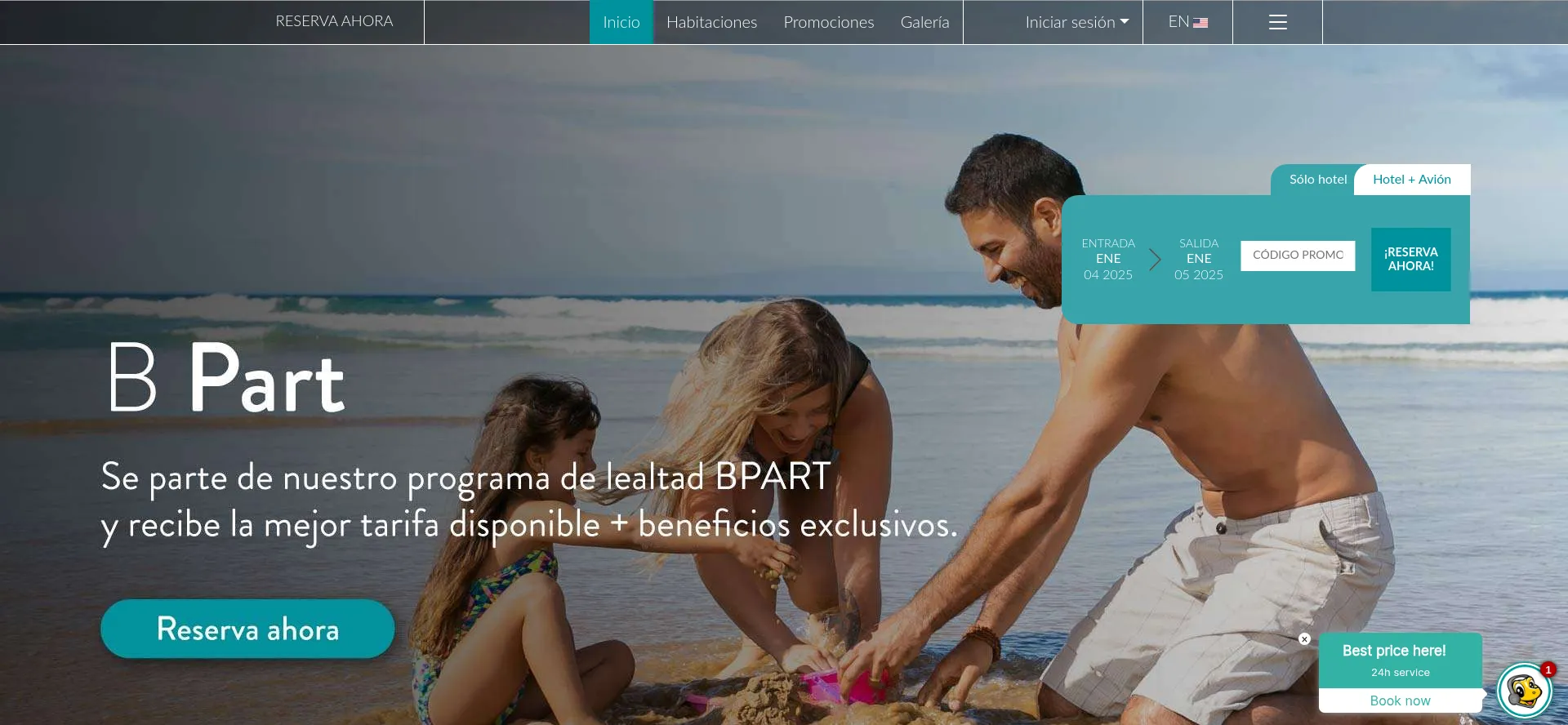 Screenshot of hotelfontanixtapa.com homepage