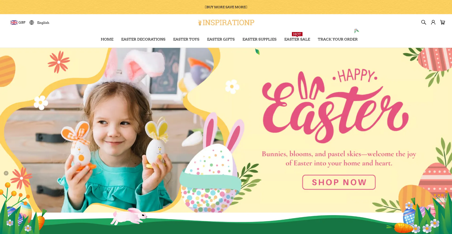 Screenshot of inspirationp.com homepage