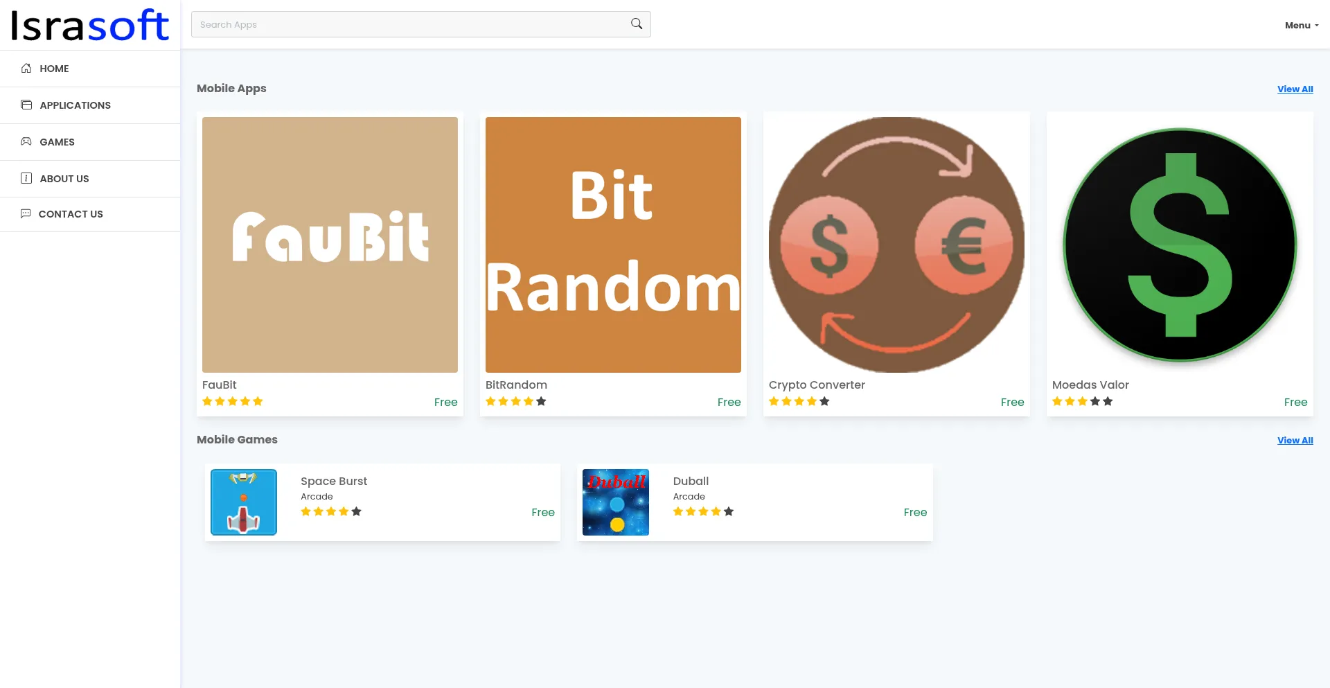 Screenshot of israsoftstudio.com homepage