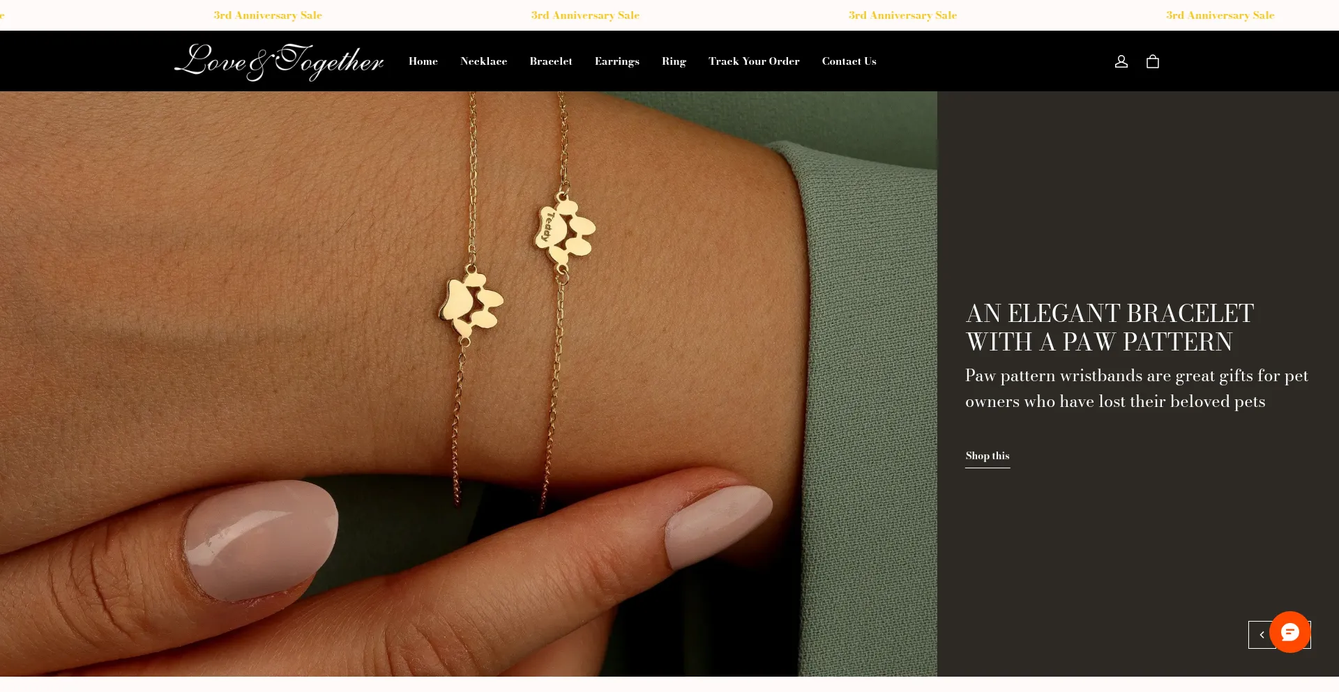 Screenshot of loveandtogether.com homepage