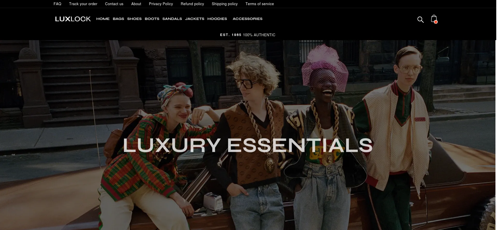 Screenshot of luxlock.shop homepage