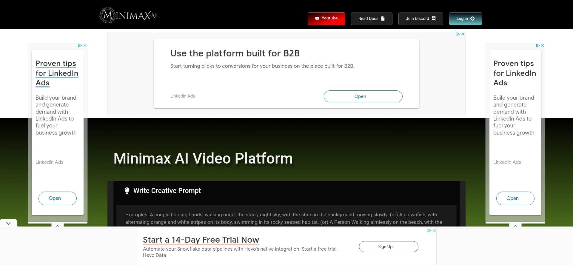 Screenshot of minimax-ai.org homepage