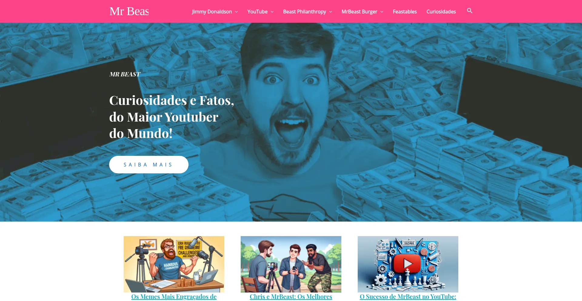 Screenshot of mrbeast.com.br homepage