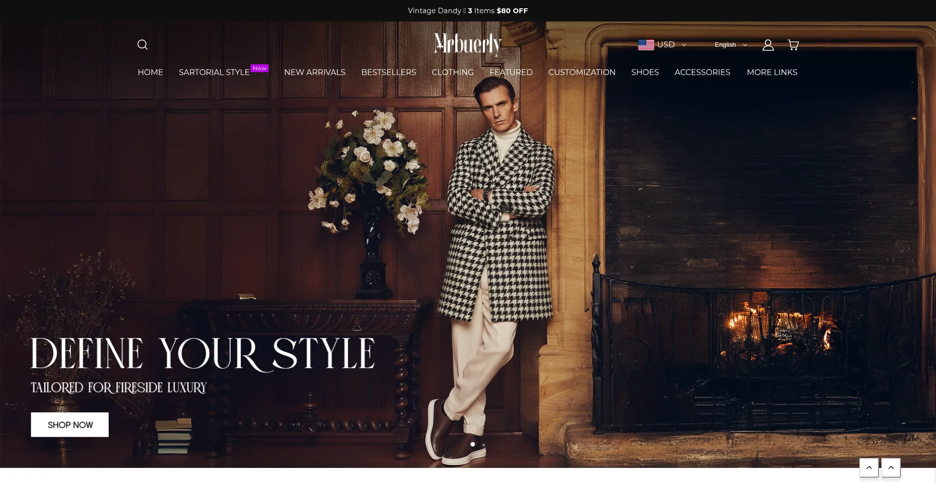 Screenshot of mrbuerly.com homepage