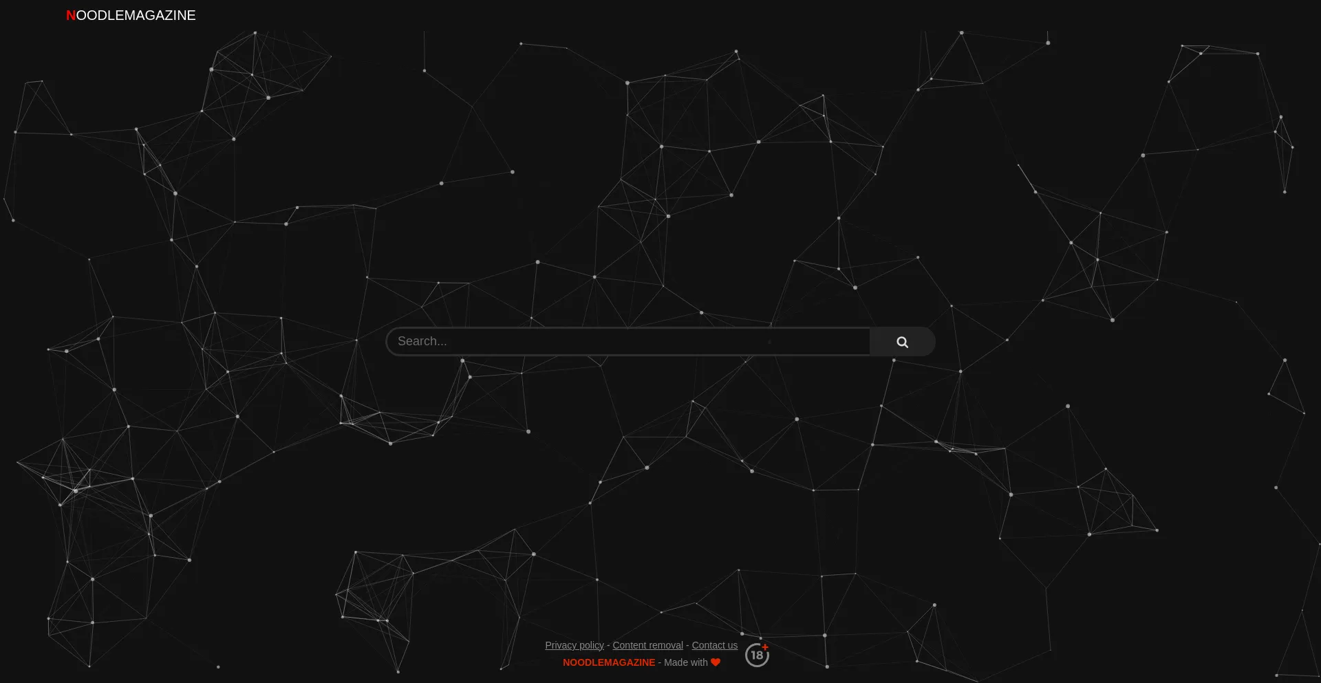 Screenshot of noodlemagazine.com homepage