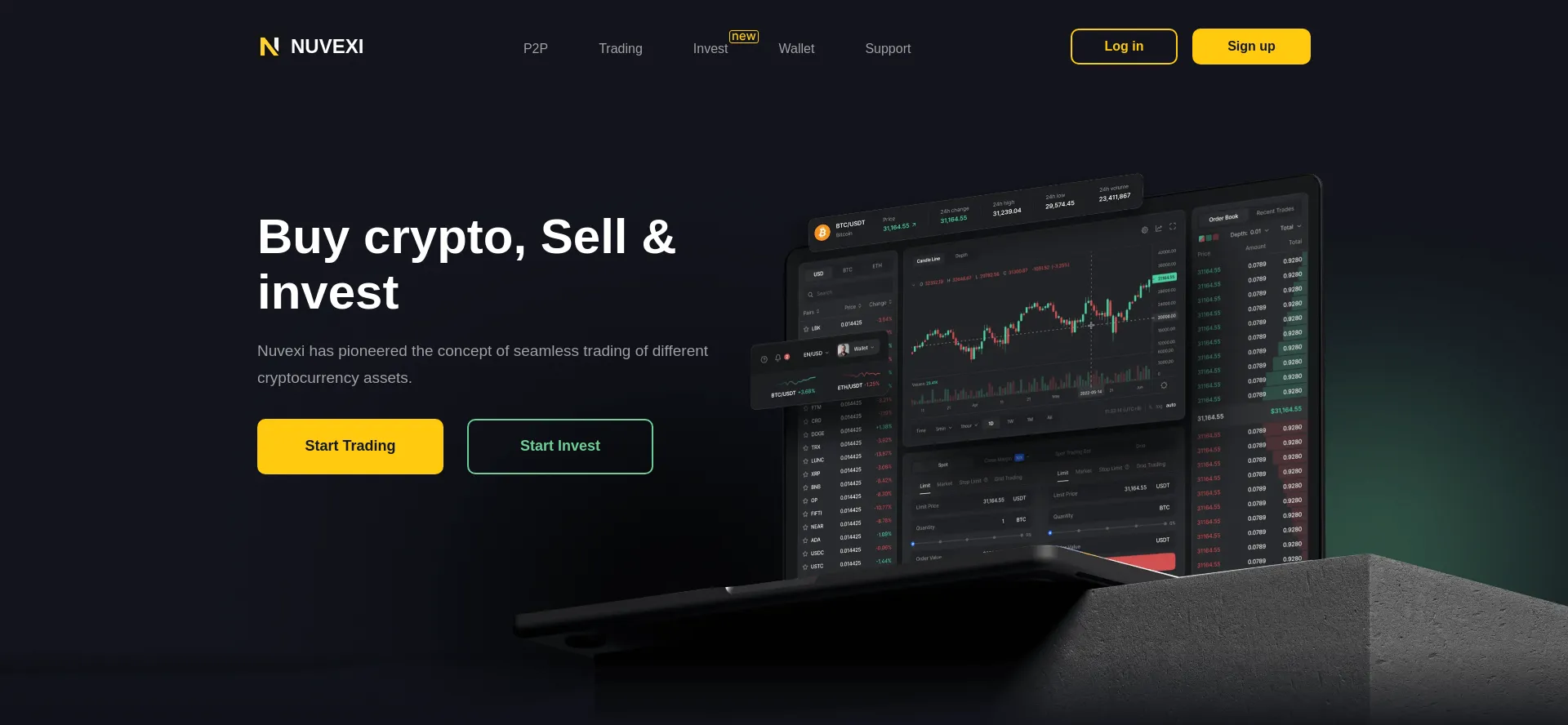 Screenshot of nuvexi.com homepage