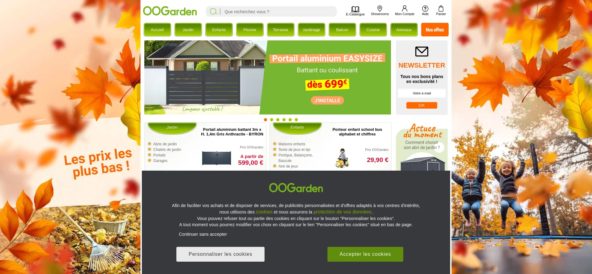 Screenshot of oogarden.be homepage