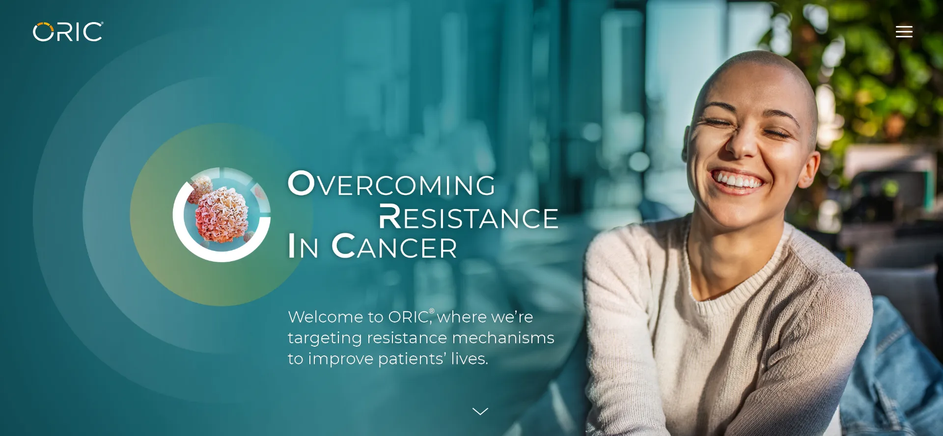 Screenshot of oricpharma.com homepage