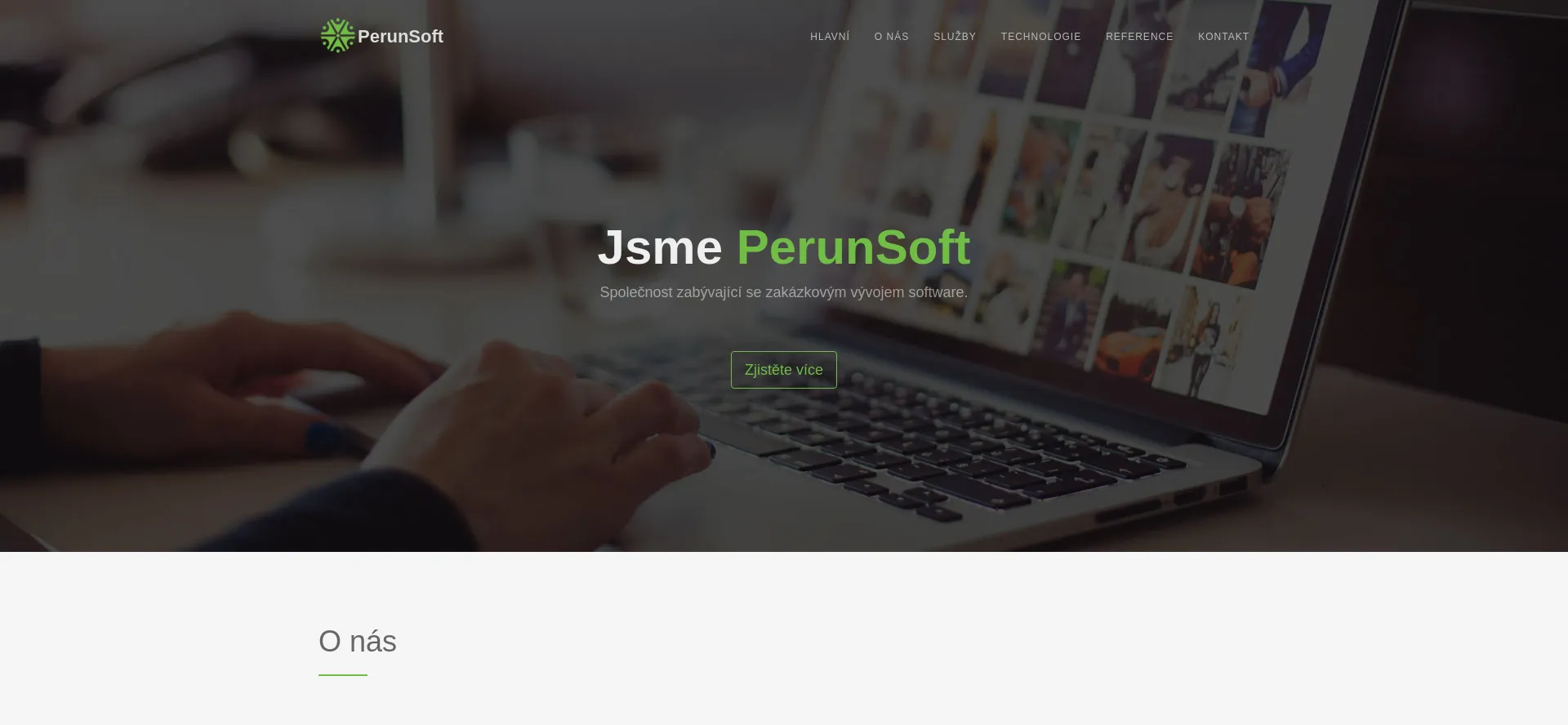 Screenshot of perun-soft.eu homepage