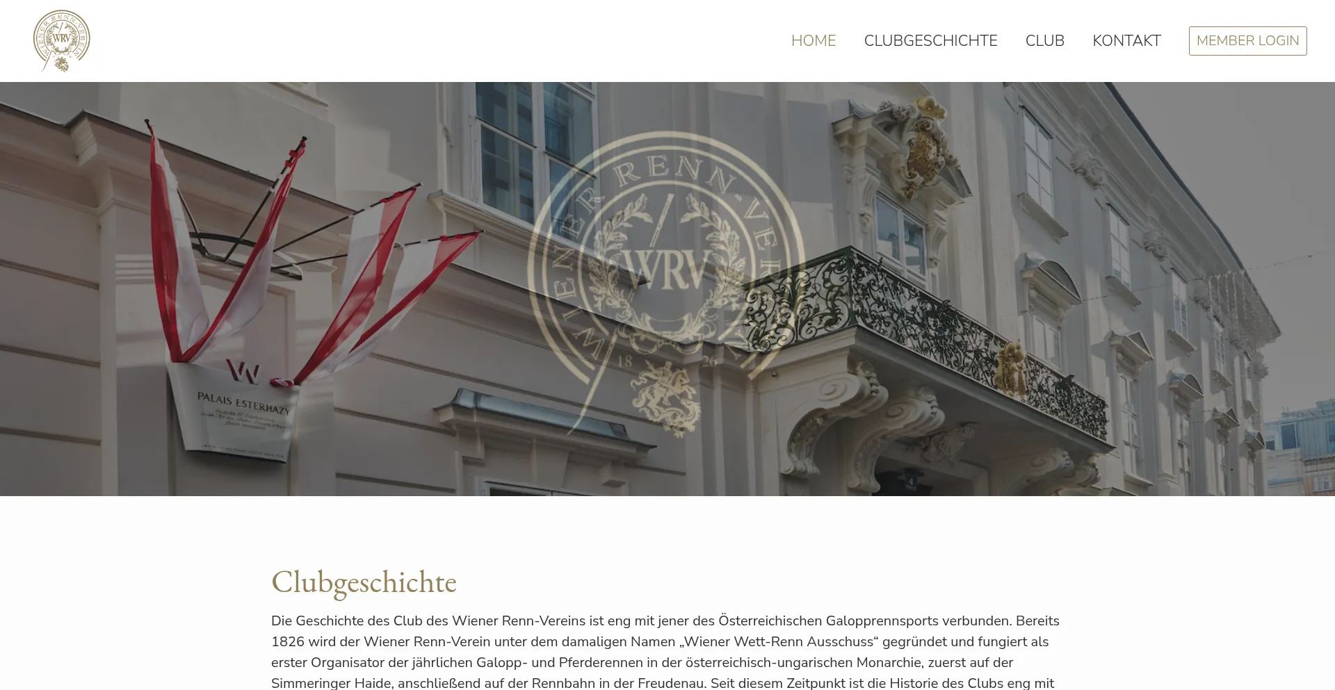Screenshot of rennverein.at homepage