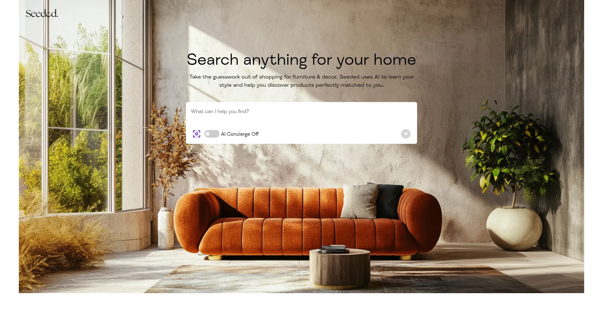 Screenshot of seededhome.com homepage