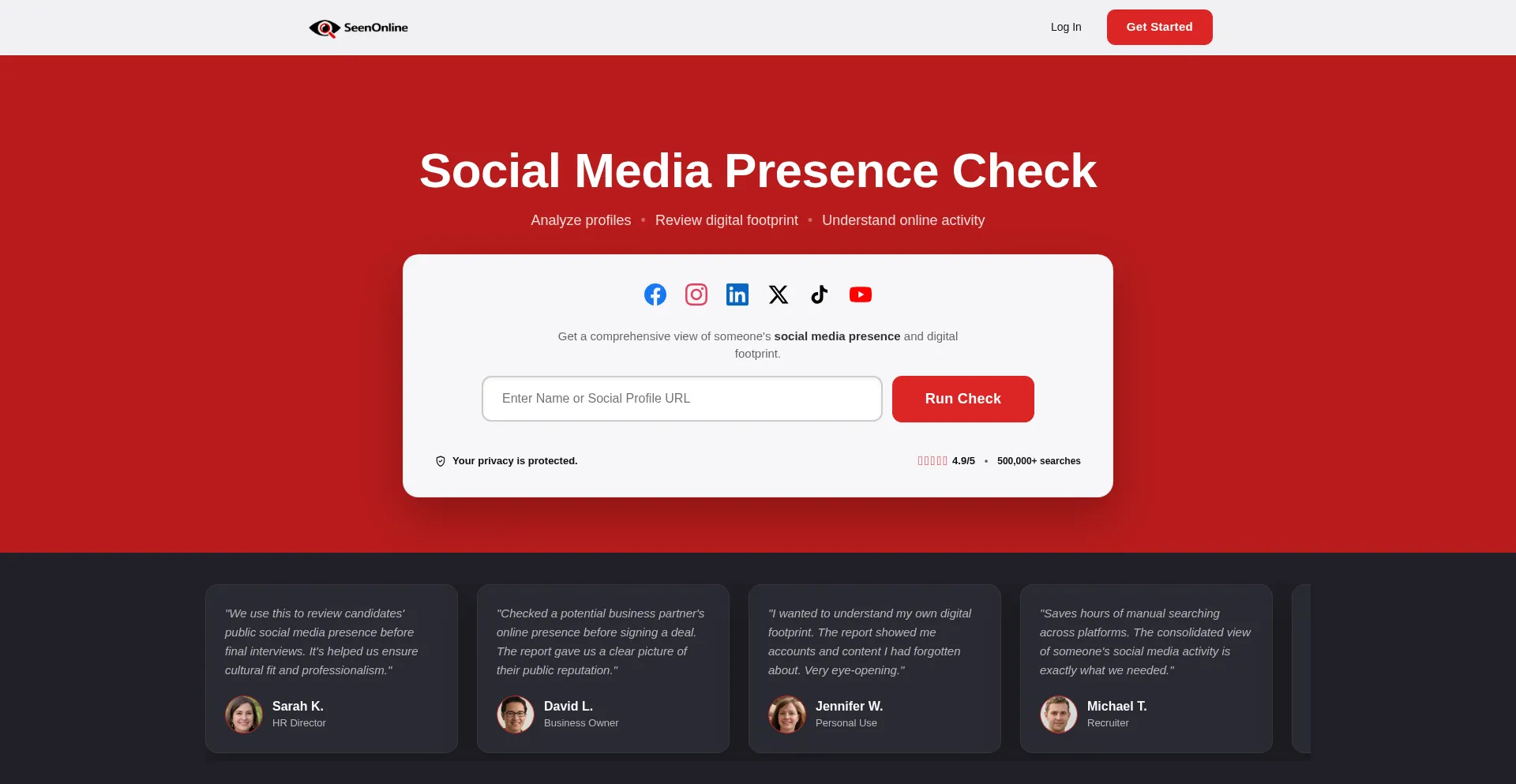 Screenshot of seenonline.co homepage