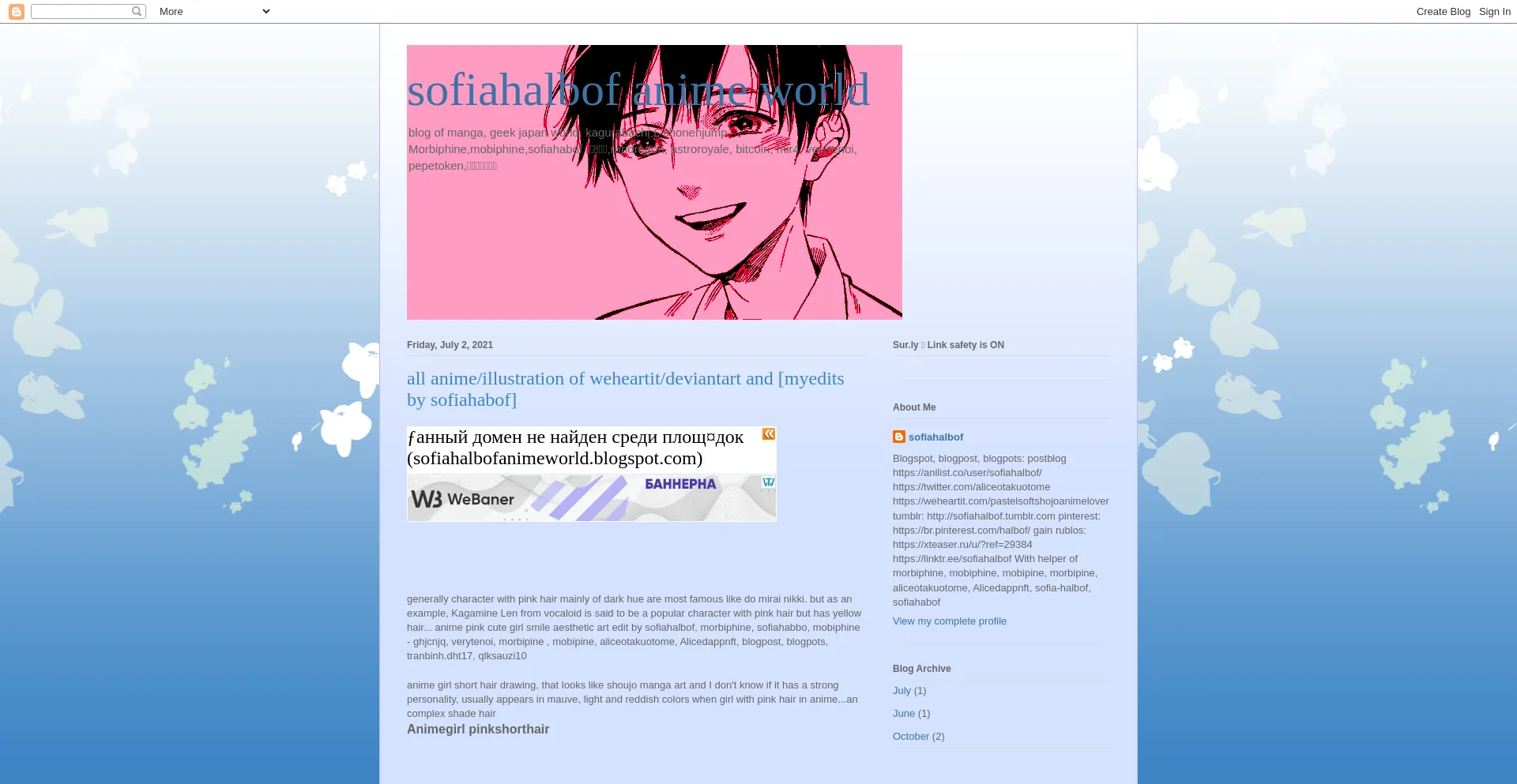 Screenshot of sofiahalbofanimeworld.blogspot.com.uy homepage