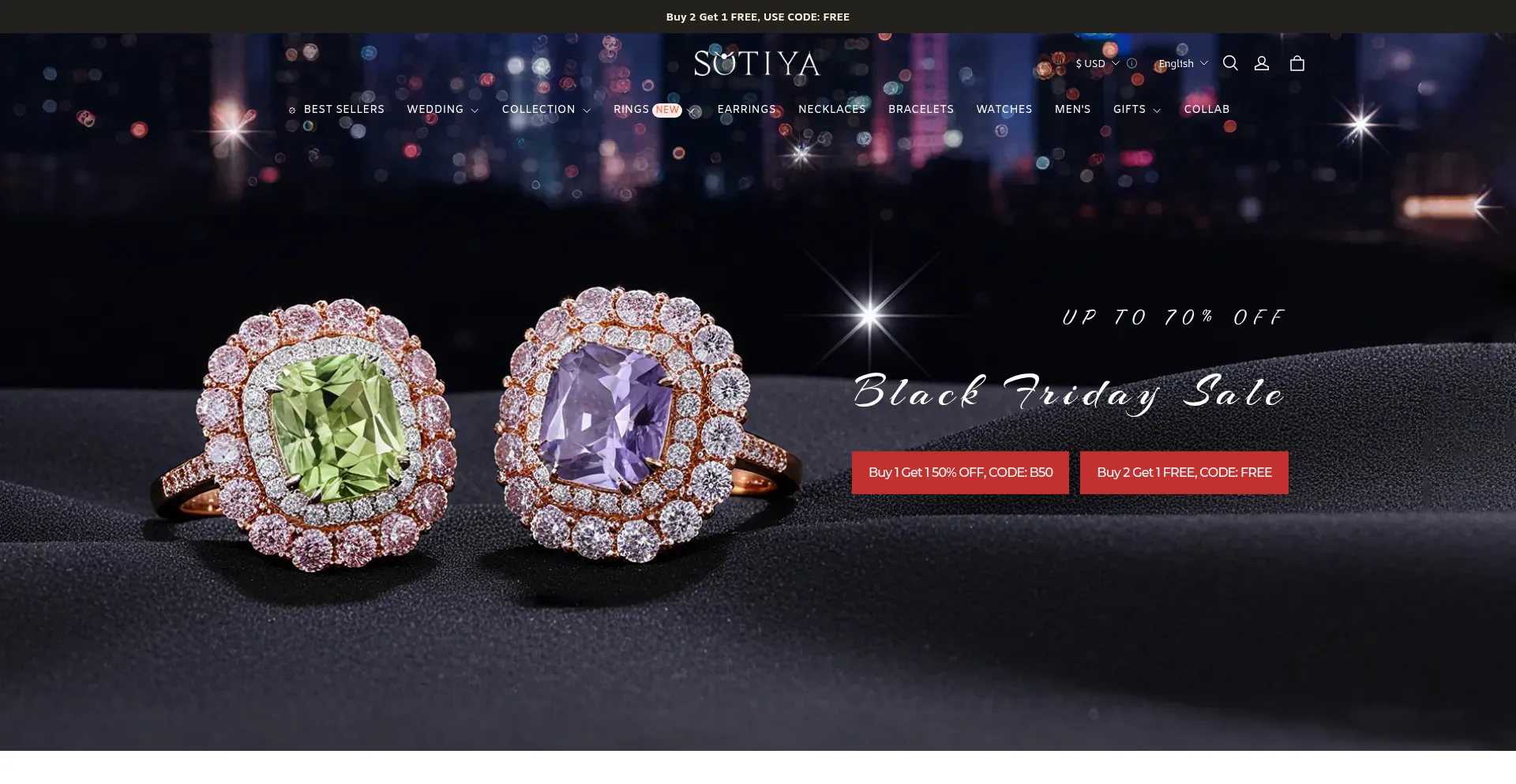 Screenshot of sotiya.com homepage