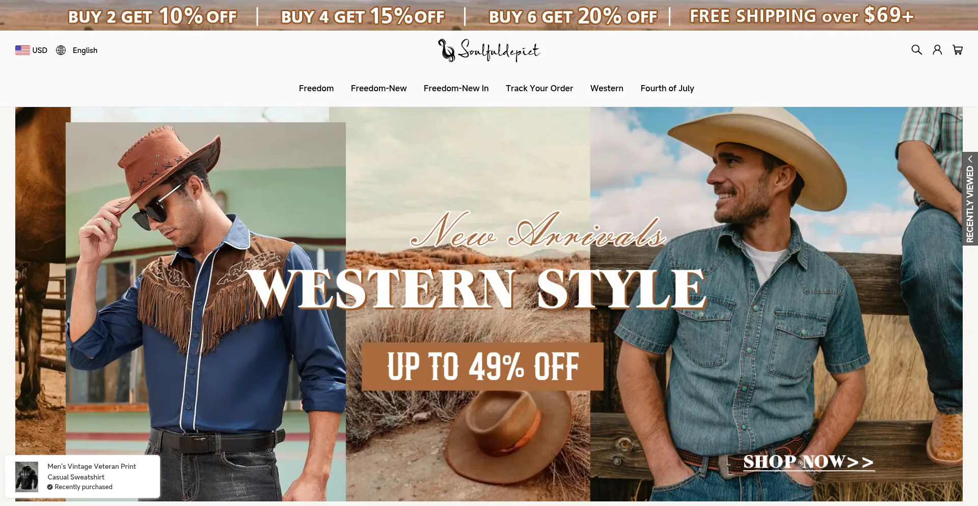 Screenshot of soulfuldepict.com homepage