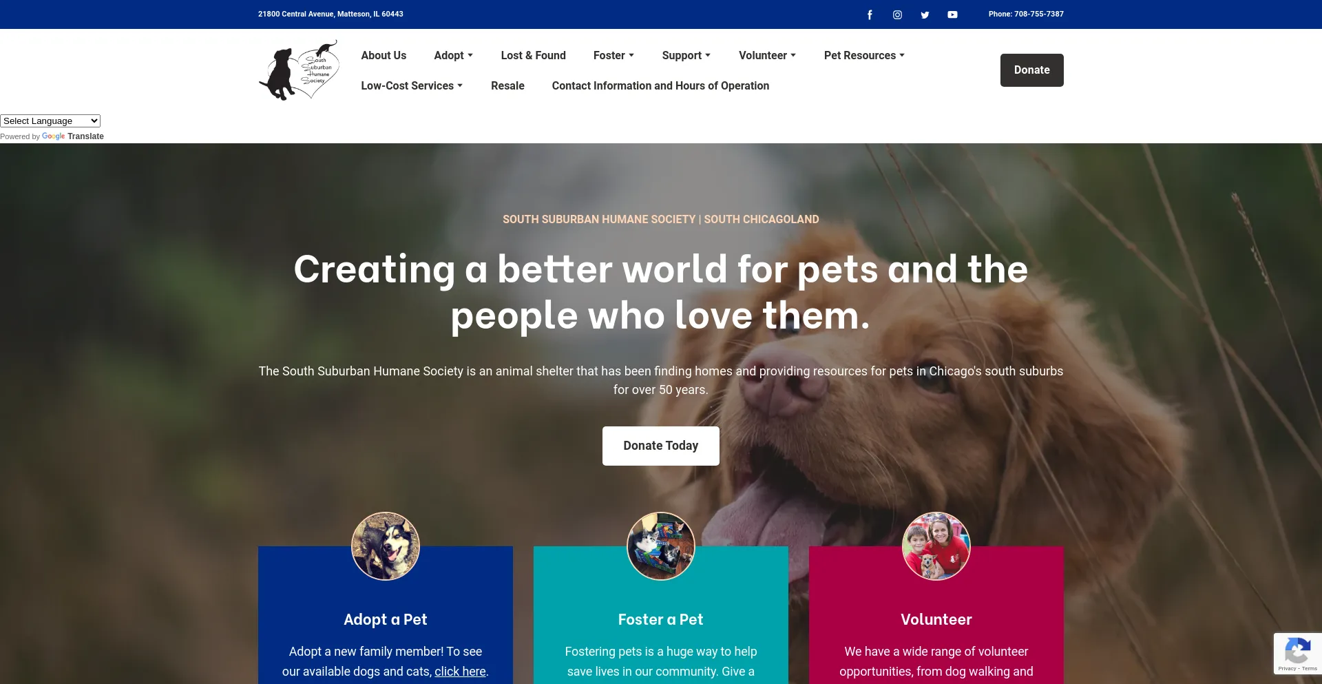 southsuburbanhumane.org