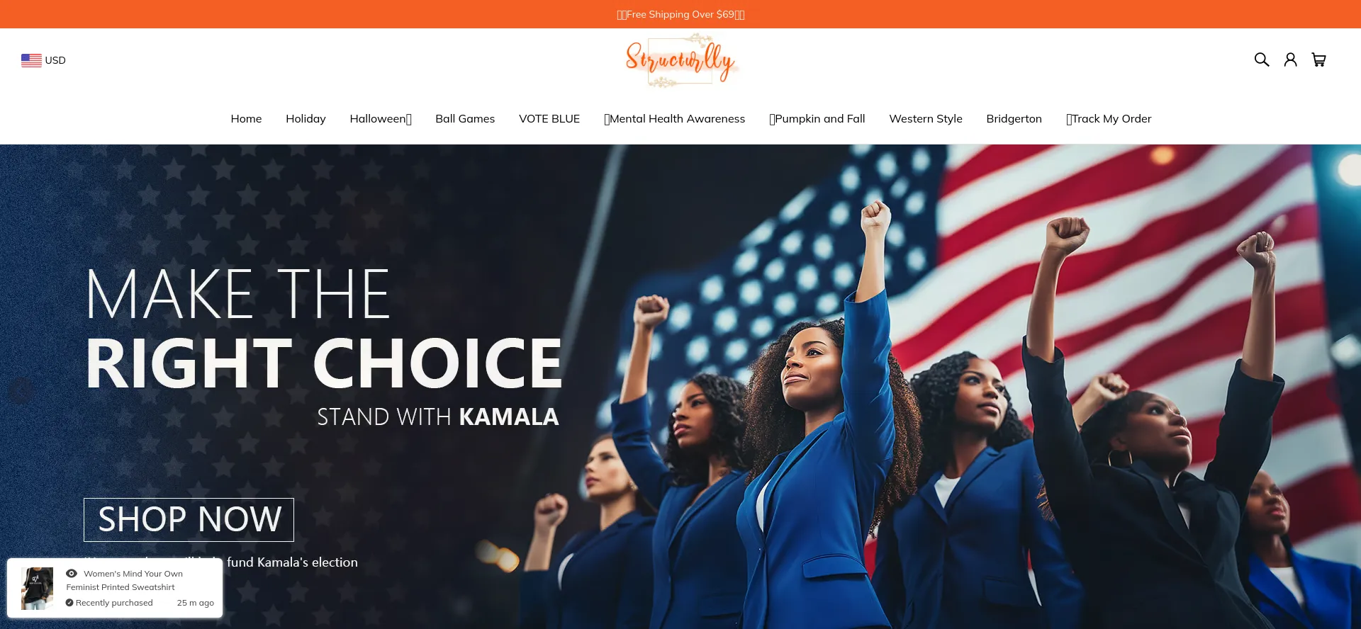 Screenshot of structurlly.com homepage