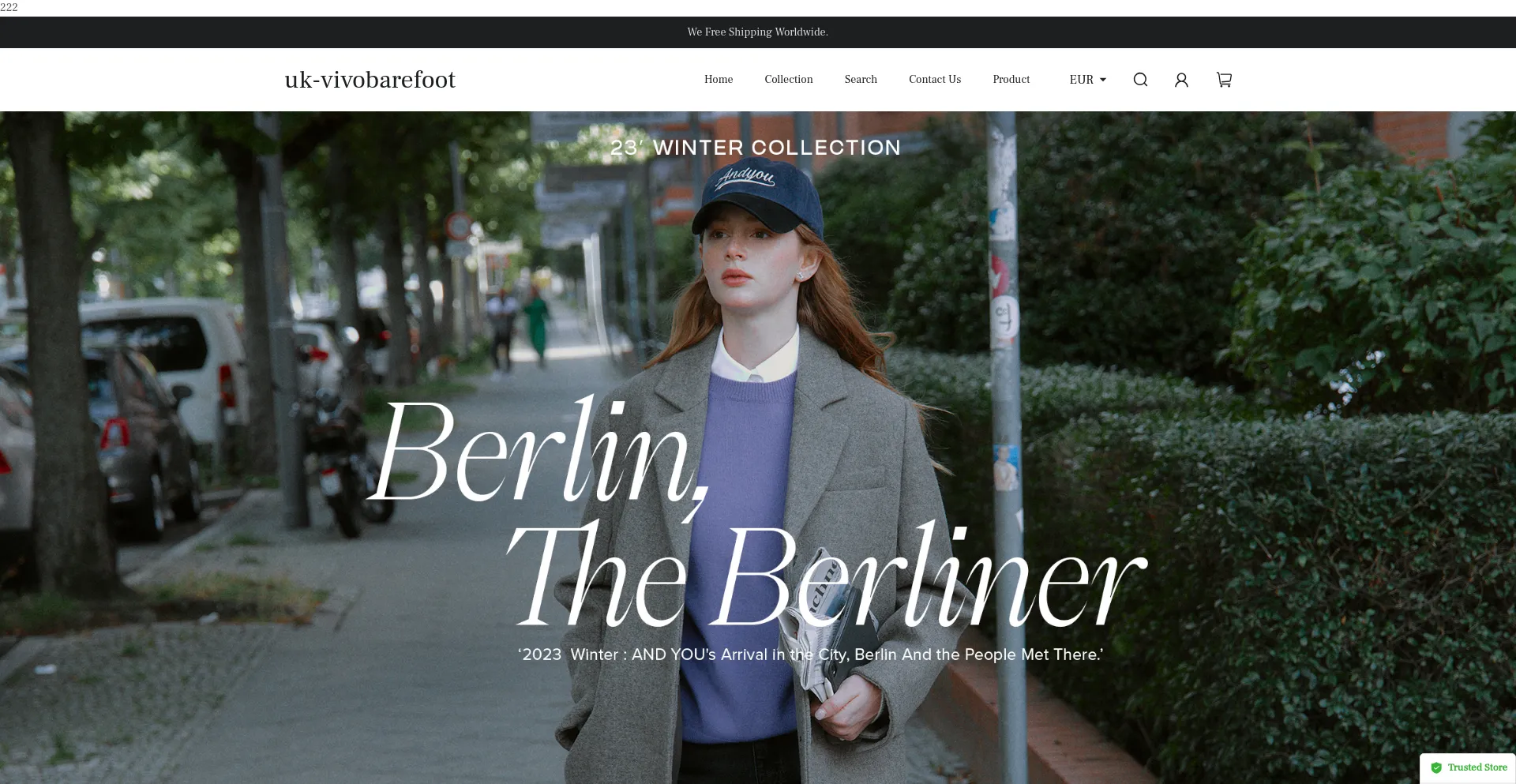 Screenshot of uk-vivobarefoot.shop homepage