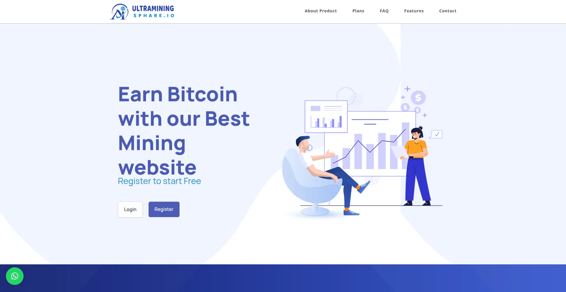 Screenshot of ultramining-sphare.io homepage