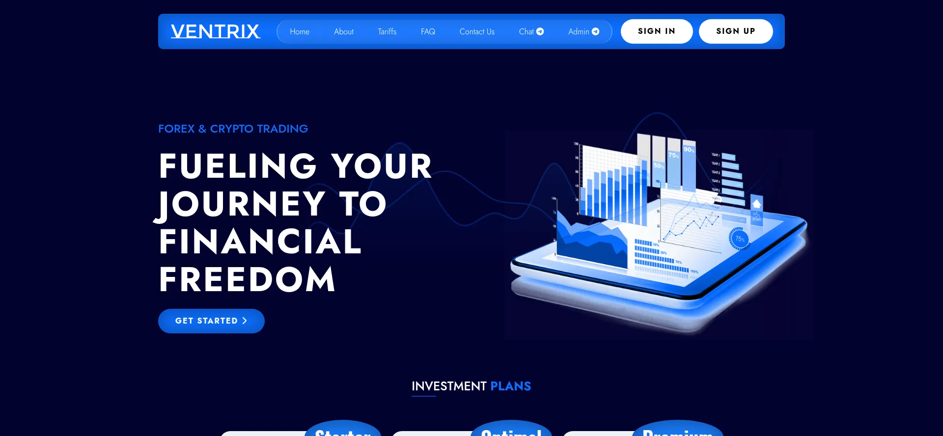 Screenshot of ventrix.top homepage