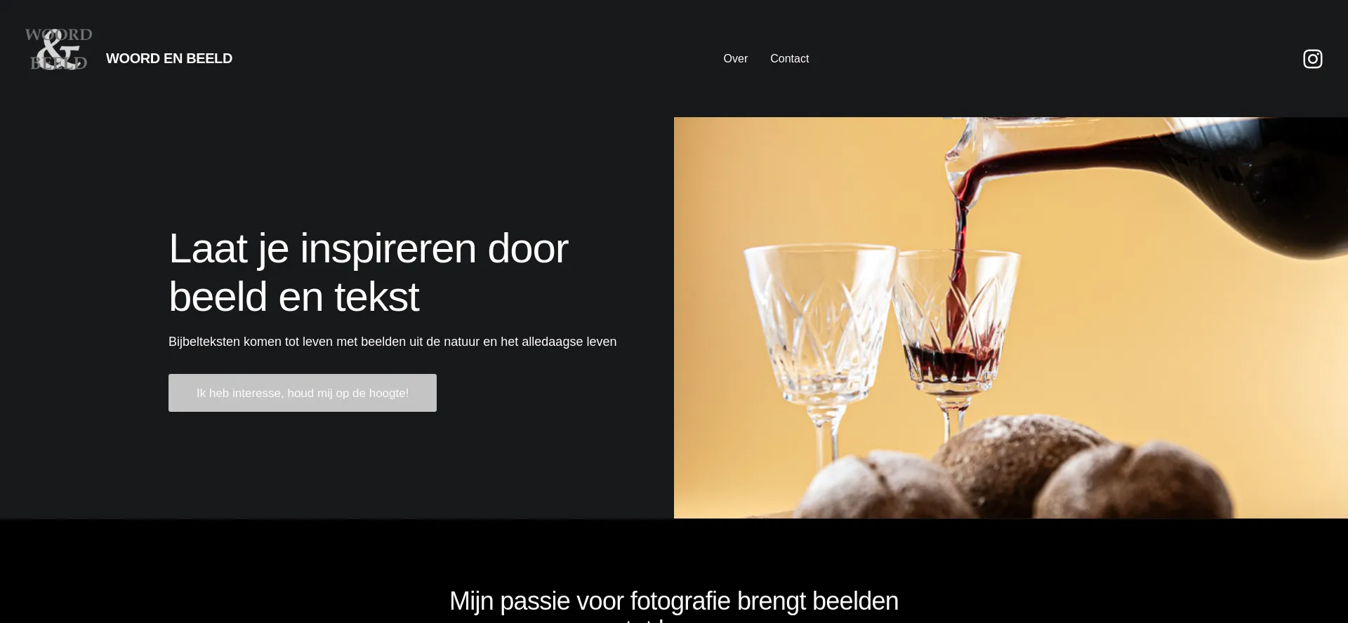 Screenshot of woordenbeeld.nl homepage