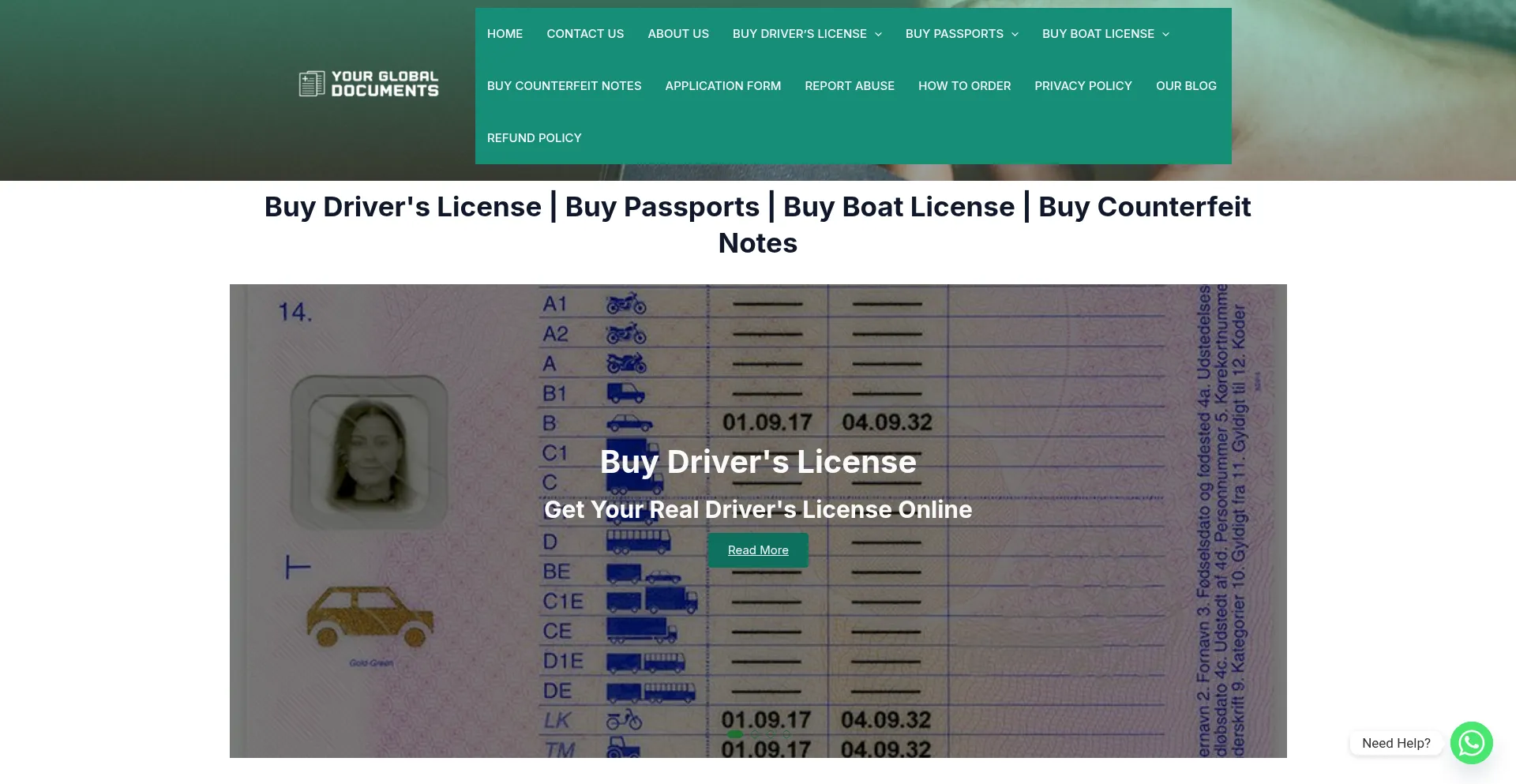 Screenshot of yourglobaldocuments.com homepage